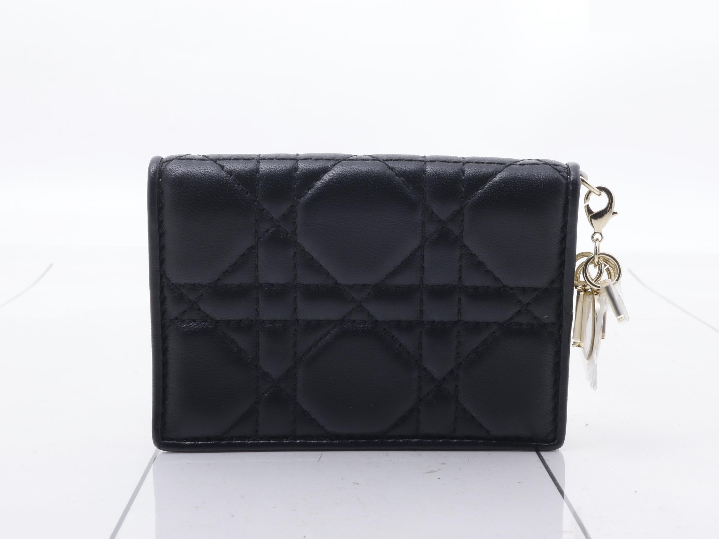 Cannage Card Case with Protective Seal, Black — view 2
