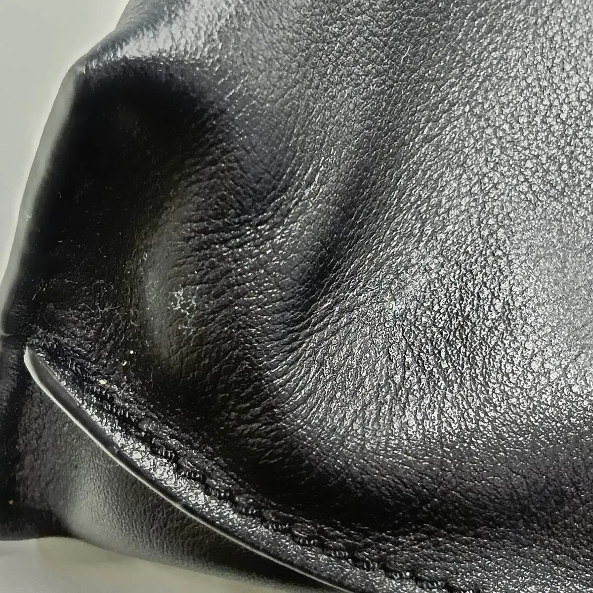 Flamenco Clutch Mini Leather Chain Shoulder Bag, Black — view 8