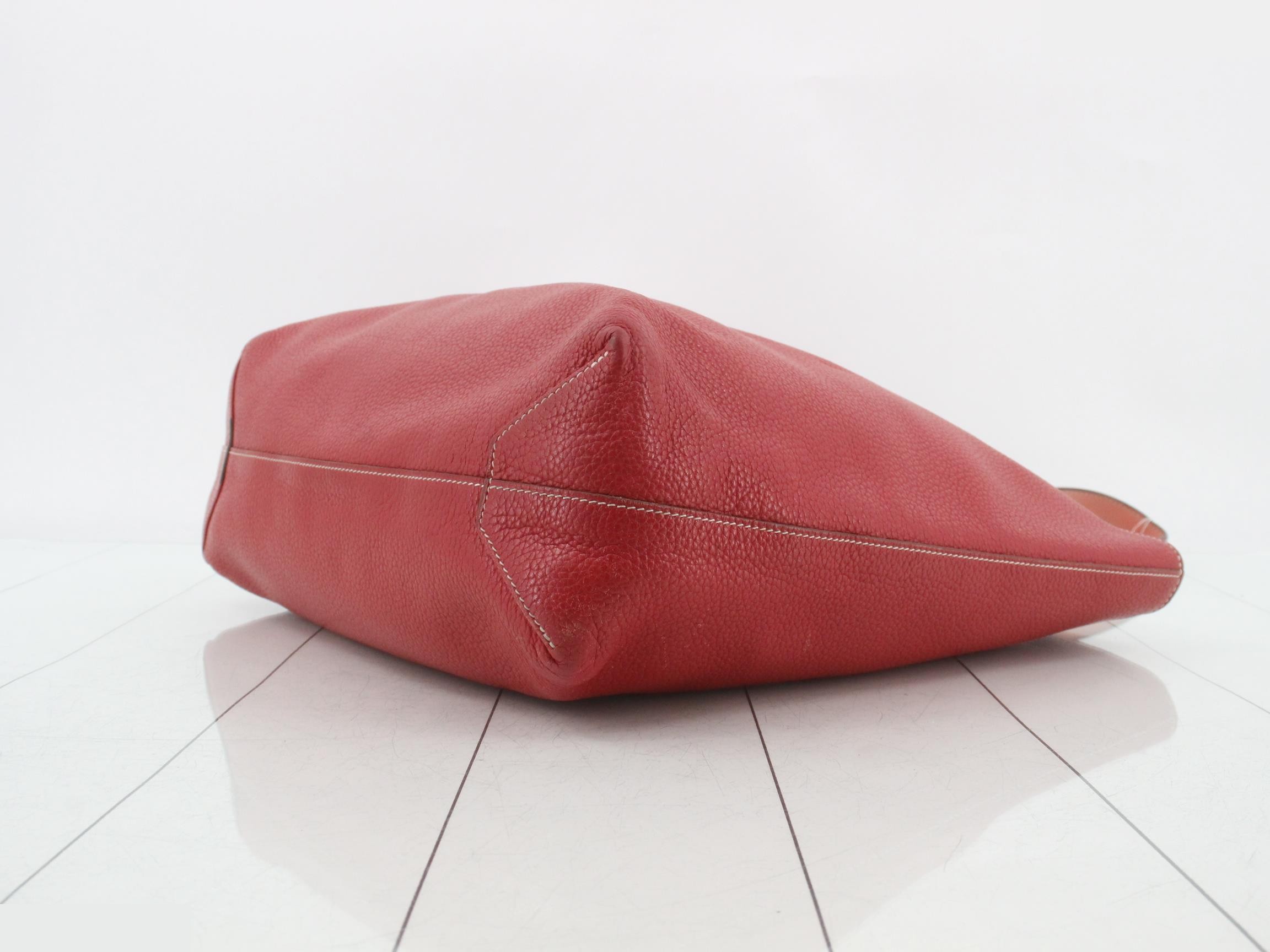 Hermès Double Sens 32 Rouge Casaque Taurillon P stamp — view 6