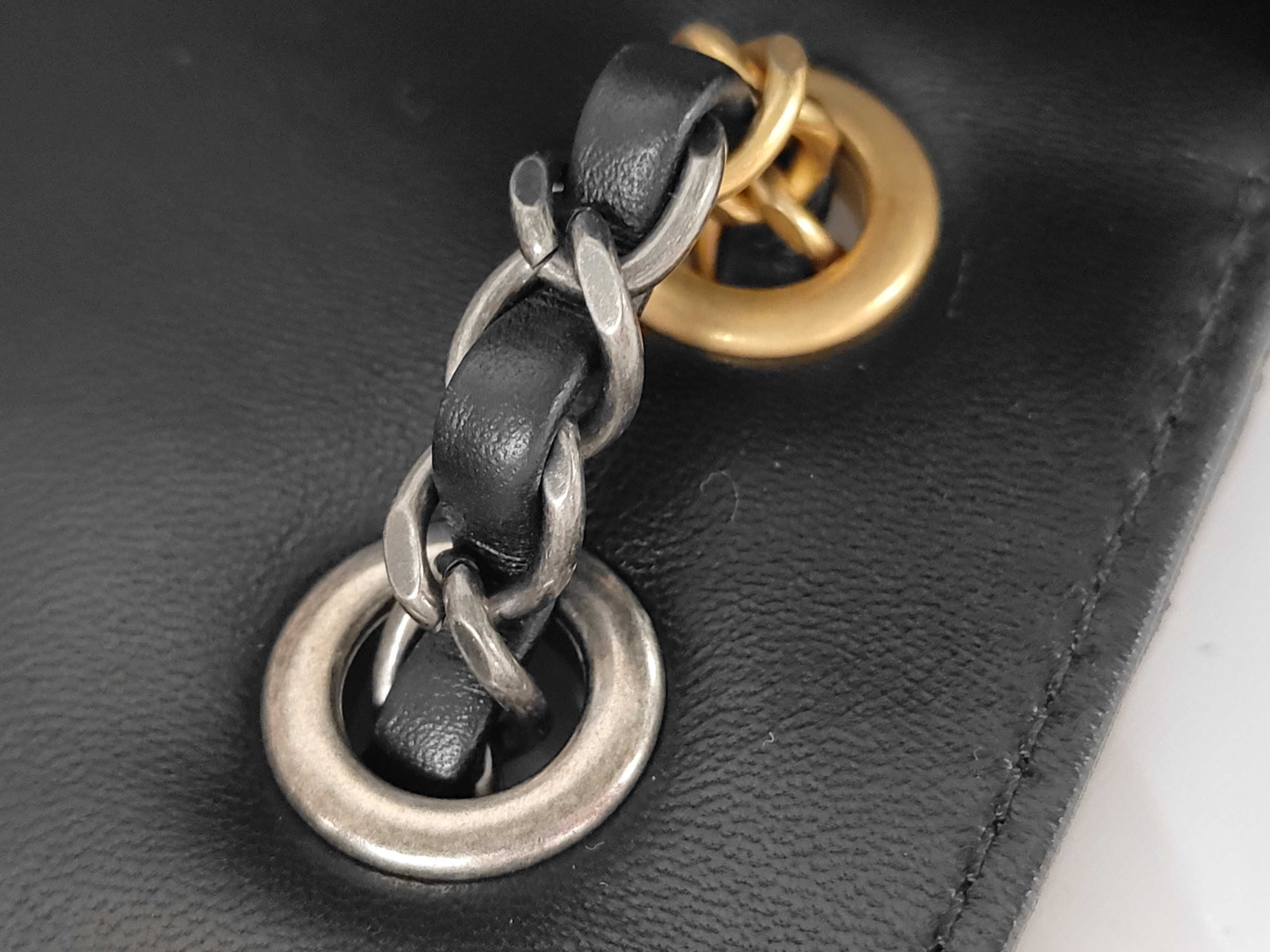 Coco Clip Charm Mini Flap Bag, Black Lambskin, Chain Shoulder Strap, Gold Hardware, Shoulder Bag — view 5