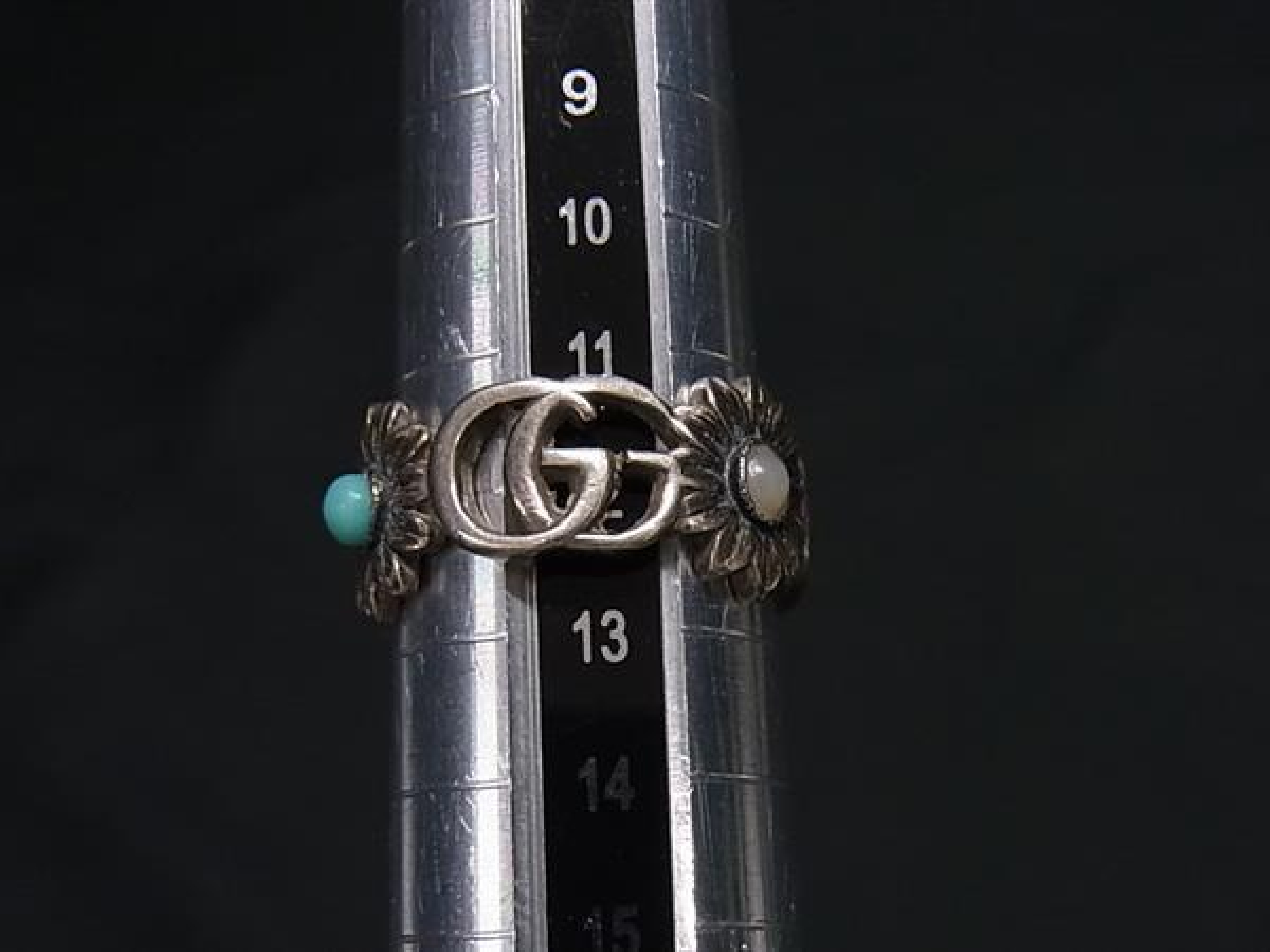 Double G SV925 Ring, Size 14 (approx. US size 12), Women's Silver Ring, BV1270 — view 3