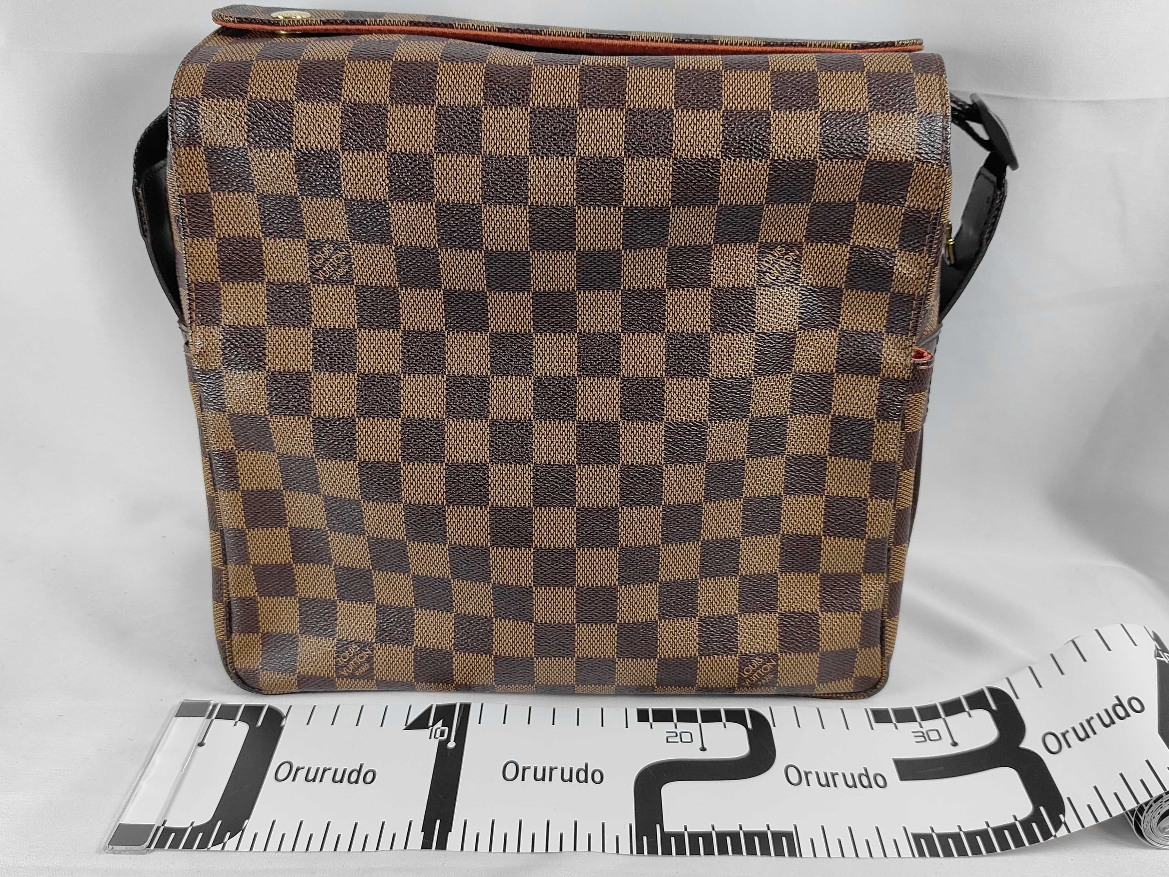 Damier PH- Damier Ebene Canvas Brown Naviglio Messenger Bag M Shoulder Bag — view 2