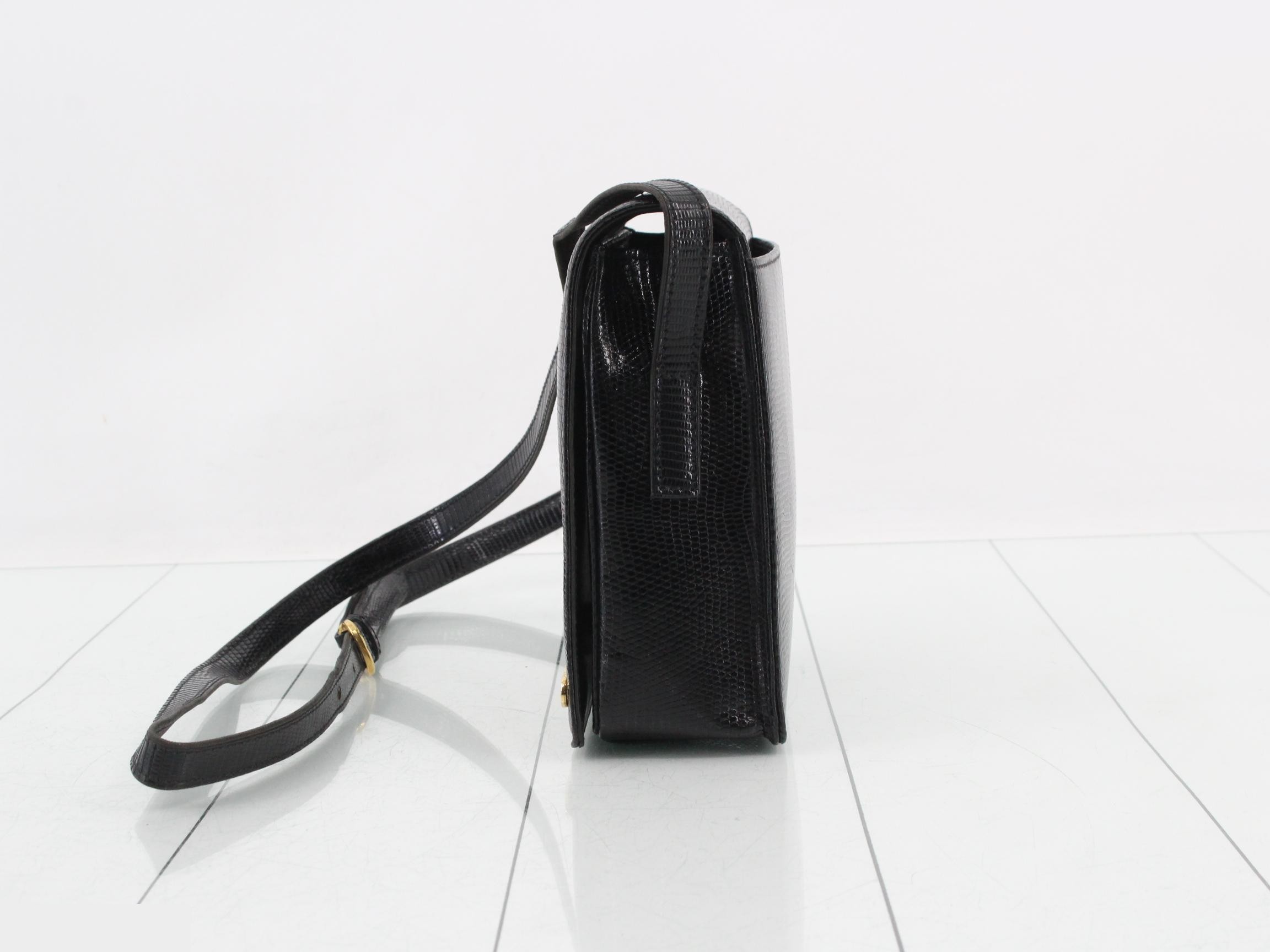 Lizard Interlocking Shoulder Bag — view 3