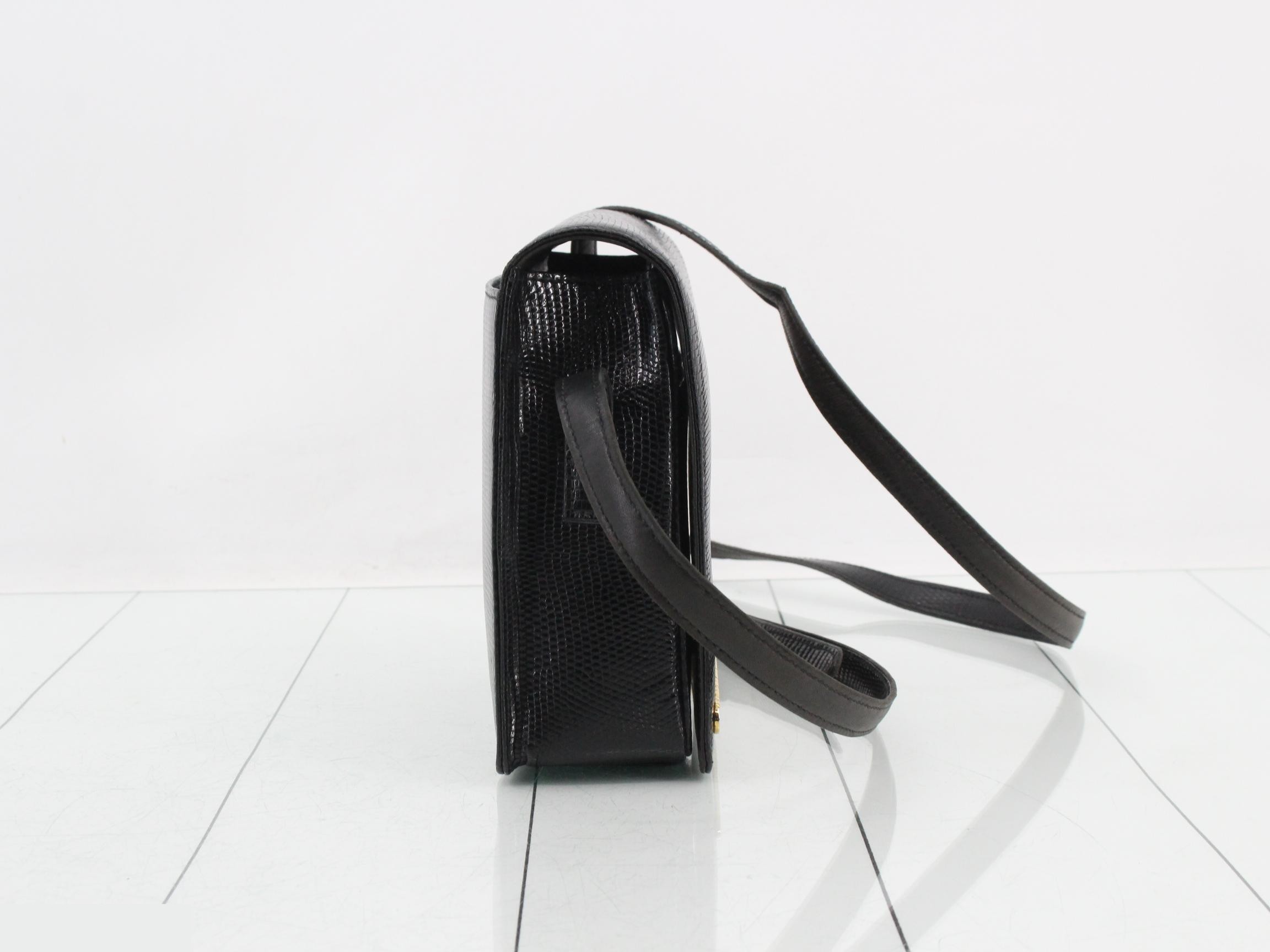 Lizard Interlocking Shoulder Bag — view 4