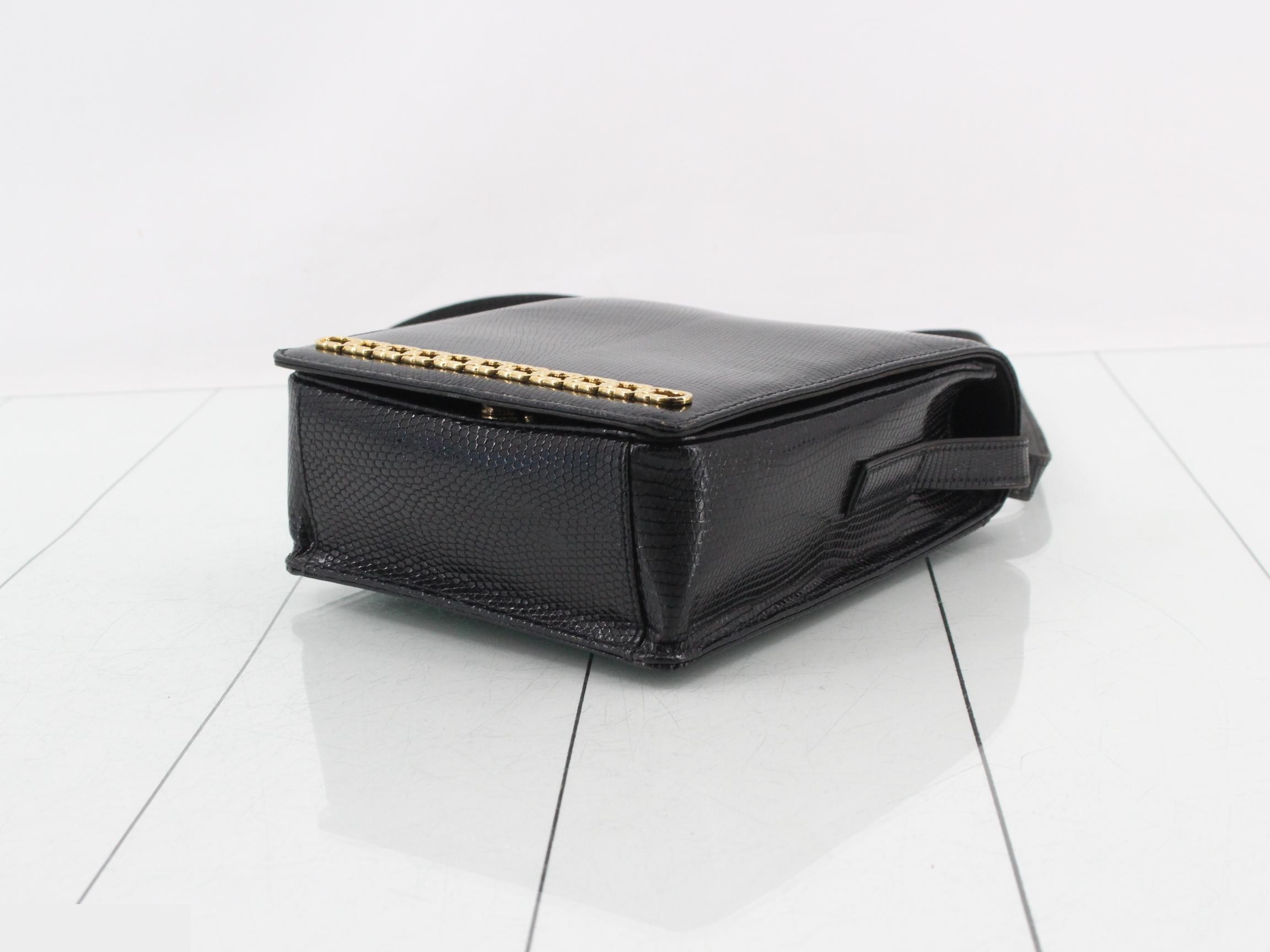 Lizard Interlocking Shoulder Bag — view 6