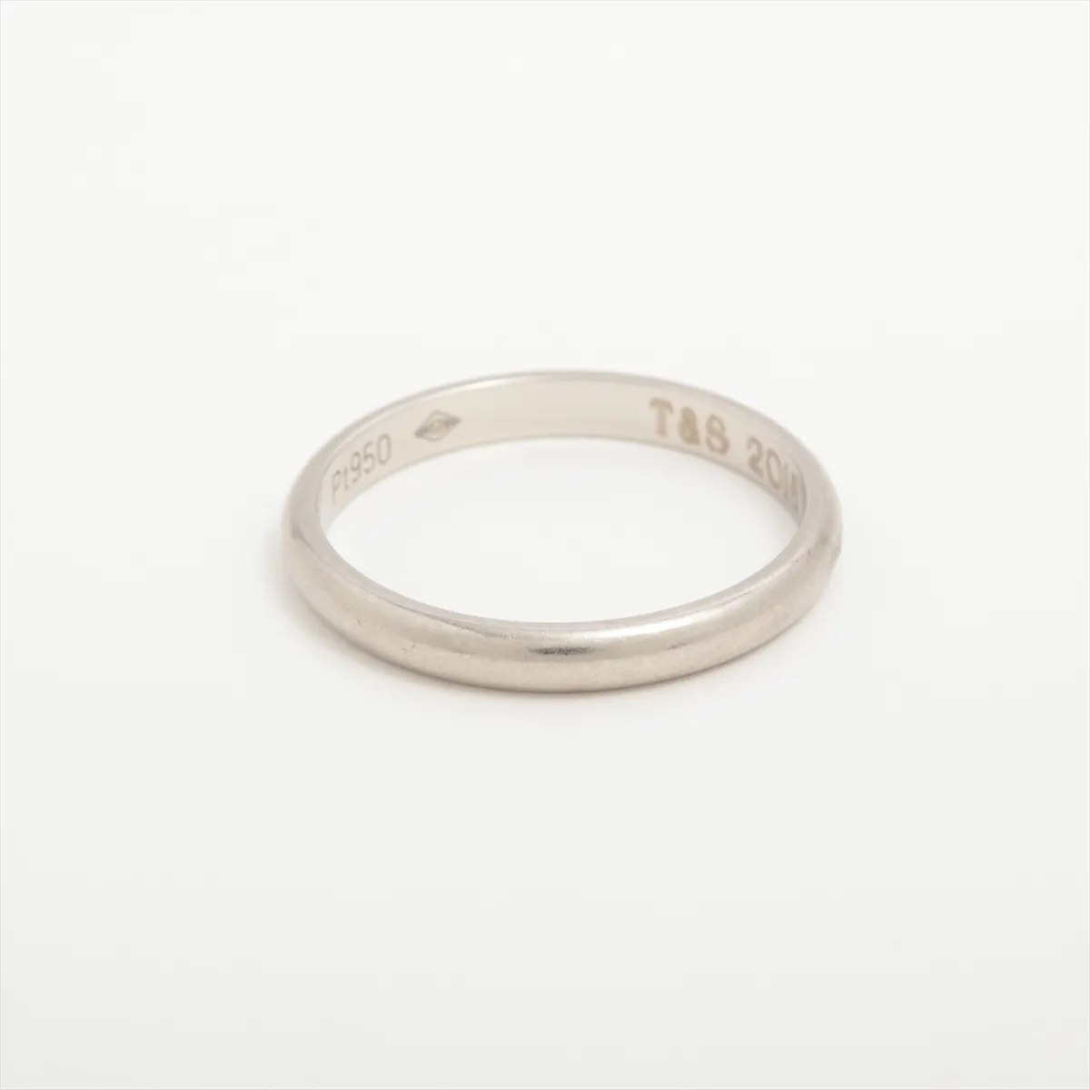 wedding ring, Pt950, 2.8g, size 51, initials FGN960 — view 2