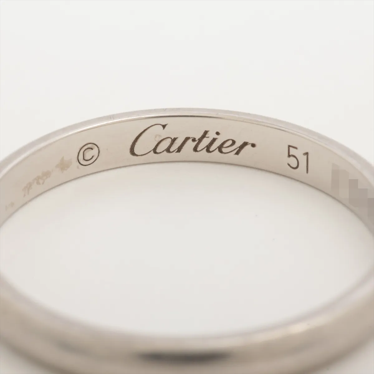 wedding ring, Pt950, 2.8g, size 51, initials FGN960 — view 3