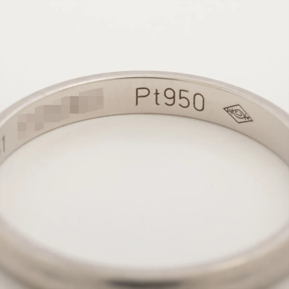 wedding ring, Pt950, 2.8g, size 51, initials FGN960 — view 4