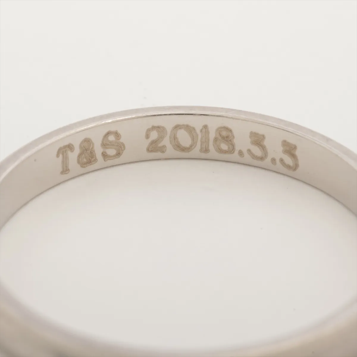 wedding ring, Pt950, 2.8g, size 51, initials FGN960 — view 5
