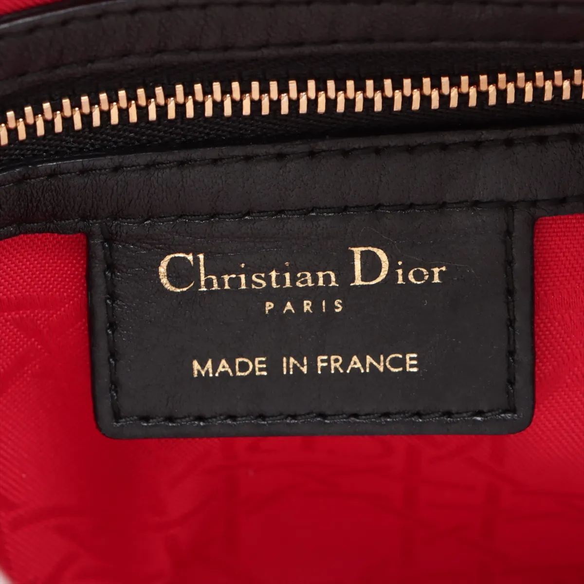 Cannage Lady Dior Leather Handbag Black — view 9