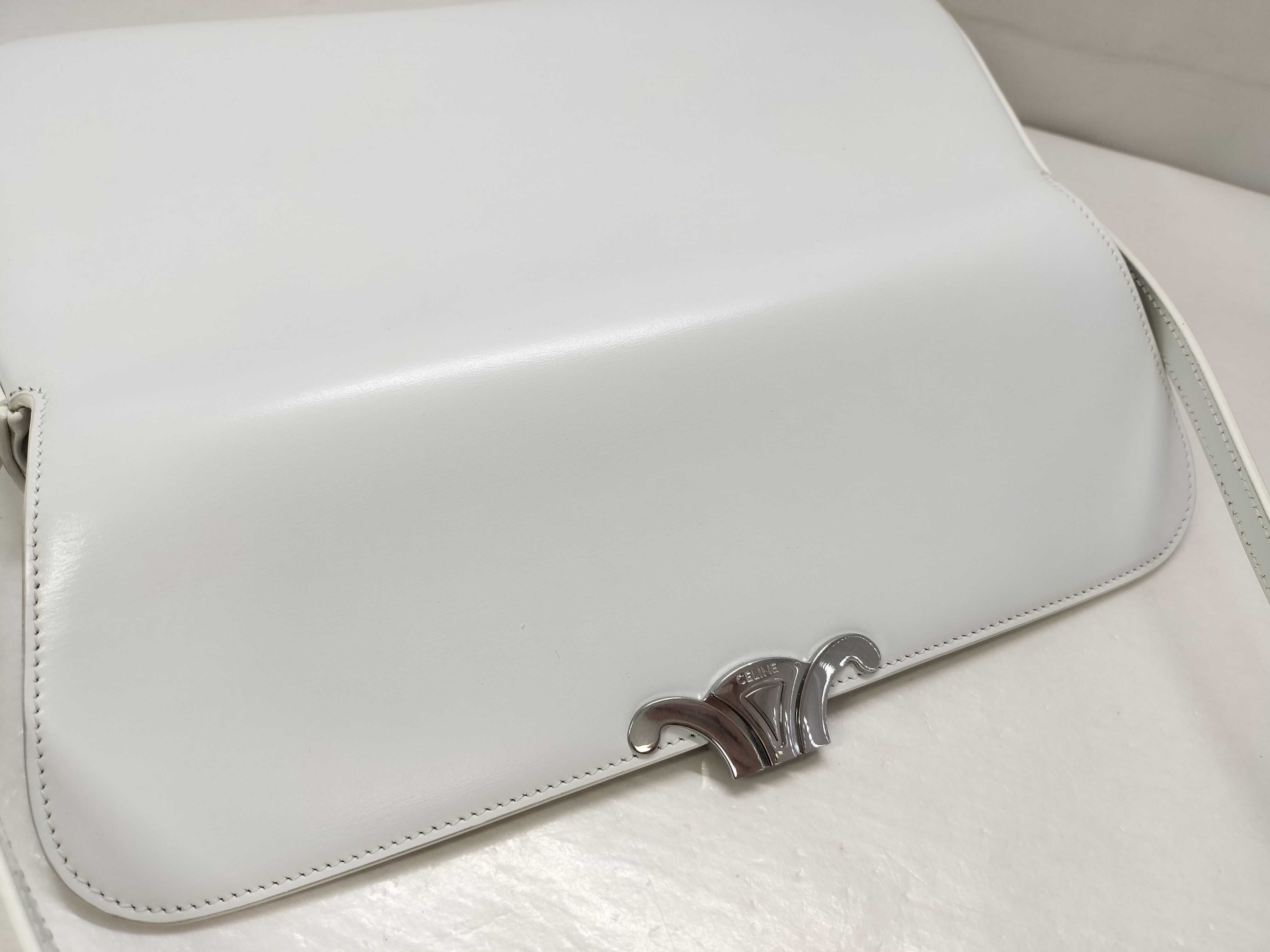 Triomphe One Shoulder Bag (White) — view 13