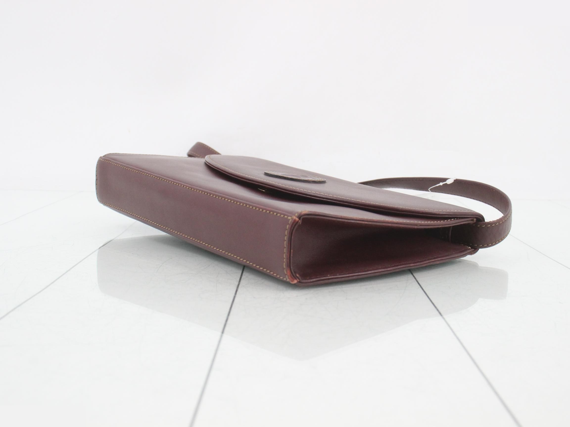 Shoulder bag, burgundy, leather — view 6