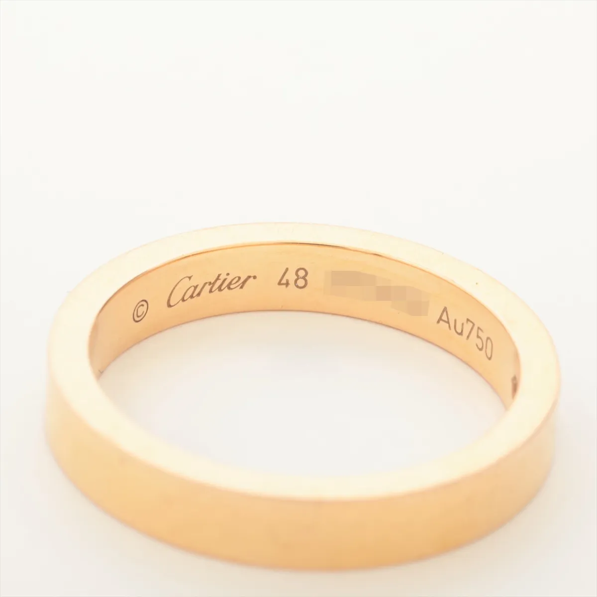 Wedding 1P Diamond Ring, 750 (PG), 3.6g, Size 48, EPR934, dents, — view 3