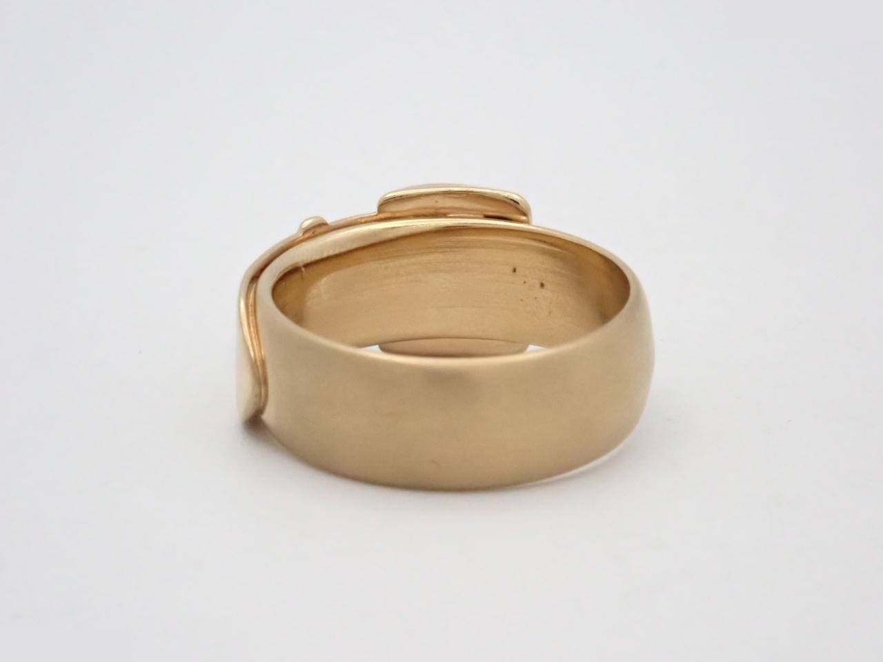 Gold scarf ring — view 2