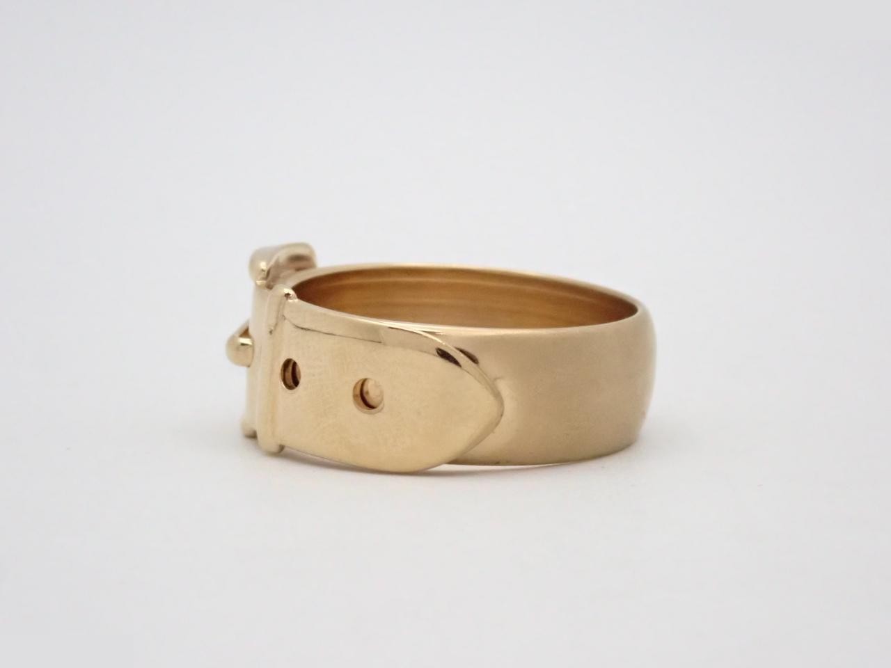 Gold scarf ring — view 3