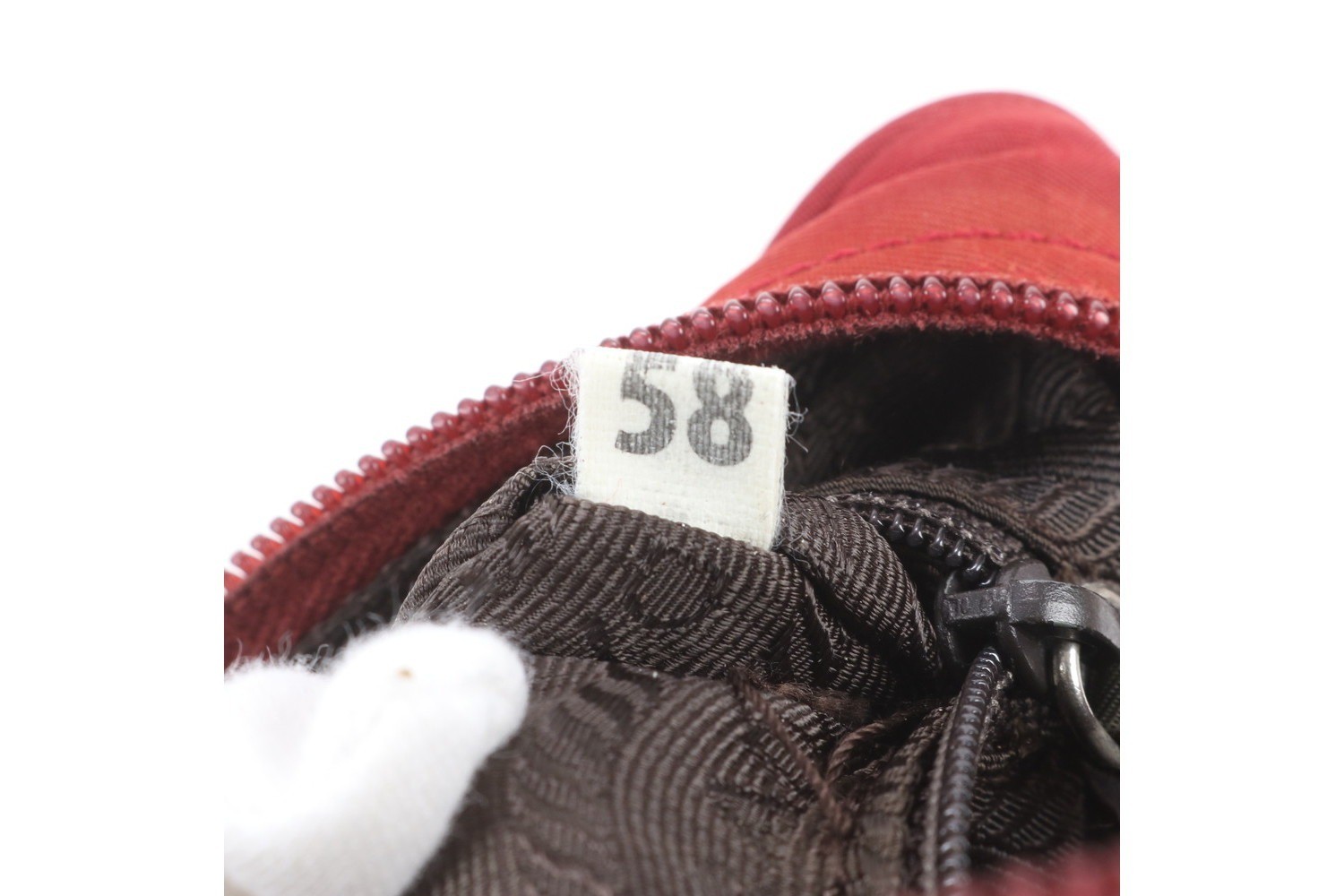Tessuto Nylon Triangle Logo Leather Shoulder Bag — view 9