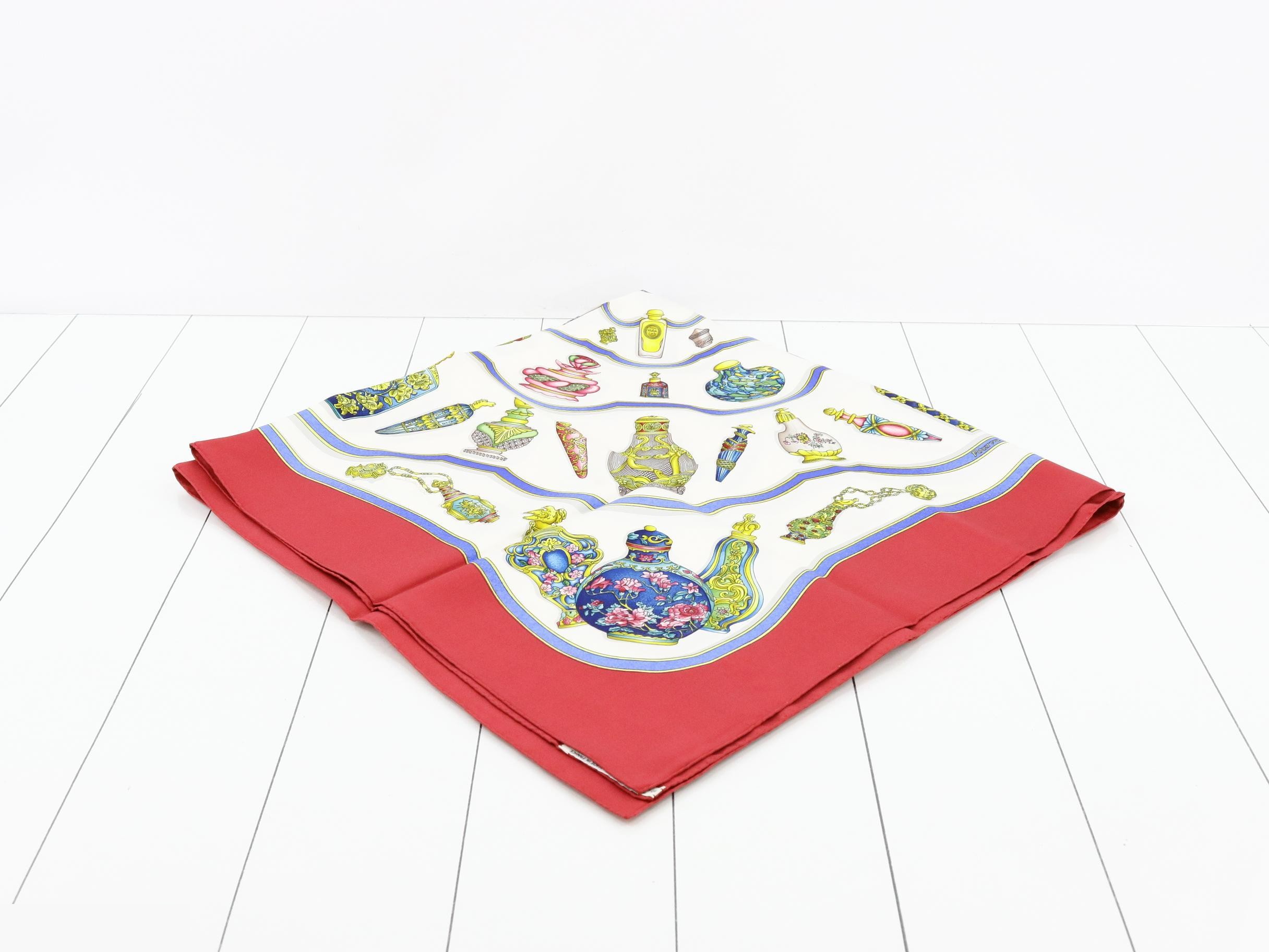 Scarf, Carre, 90, Red — view 2