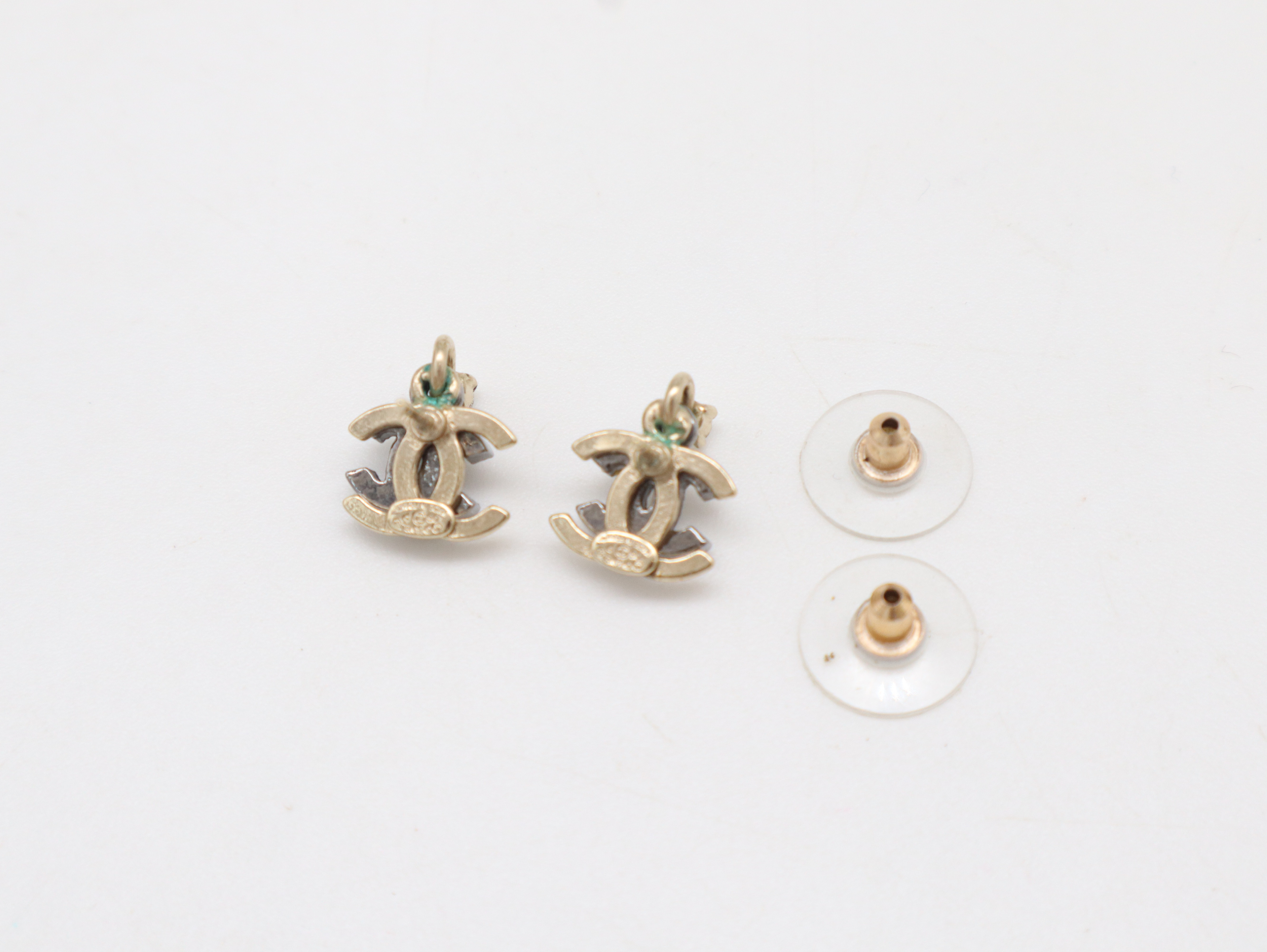 06P Coco Mark Rhinestone Earrings — view 2