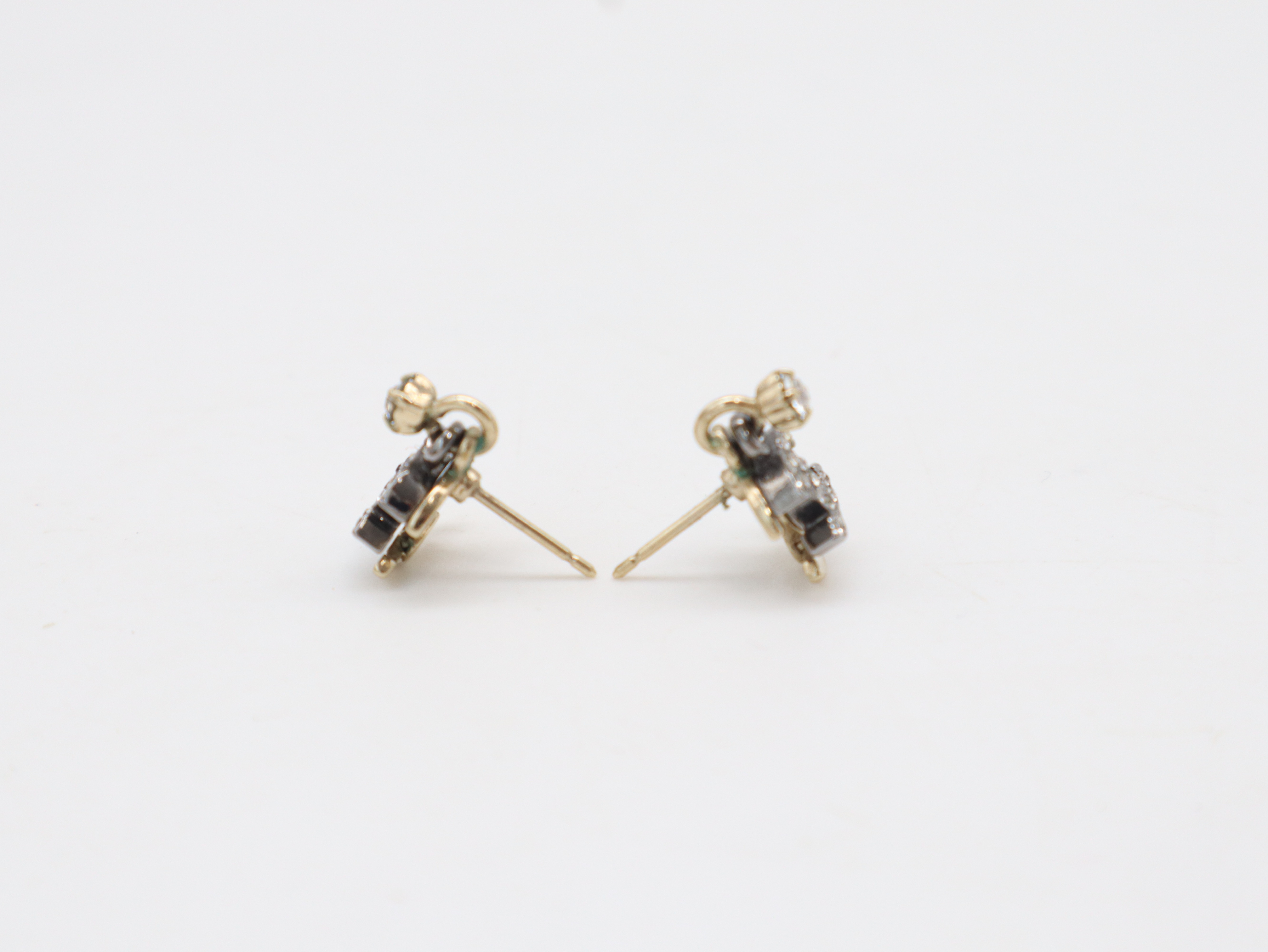 06P Coco Mark Rhinestone Earrings — view 3