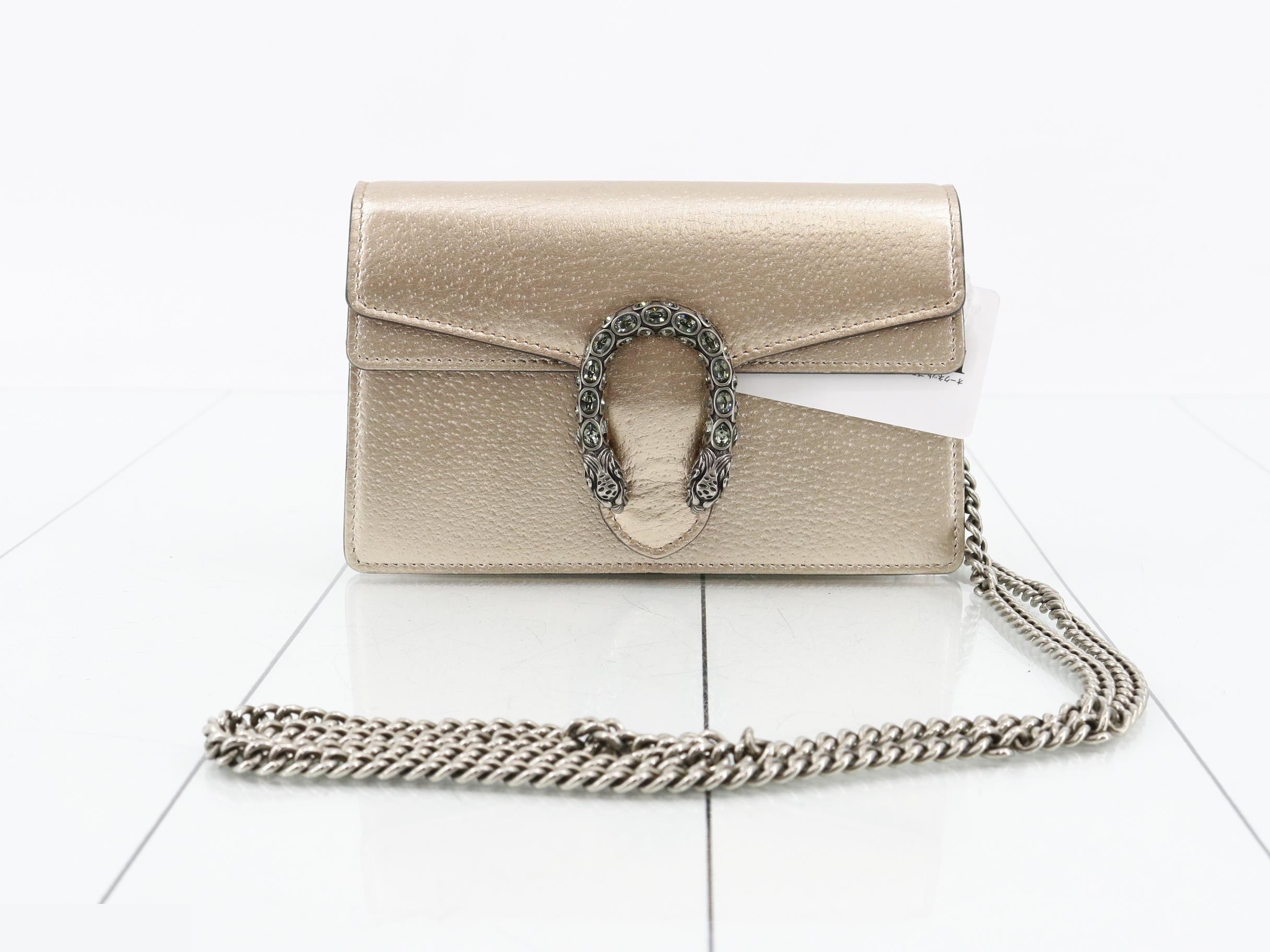 Leather chain shoulder bag, pink gold