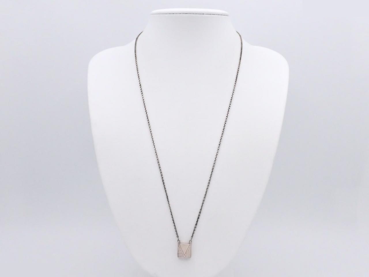 Pendant V-Square Necklace, SV925 / 8.8g, Chain approx. 58cm — view 3