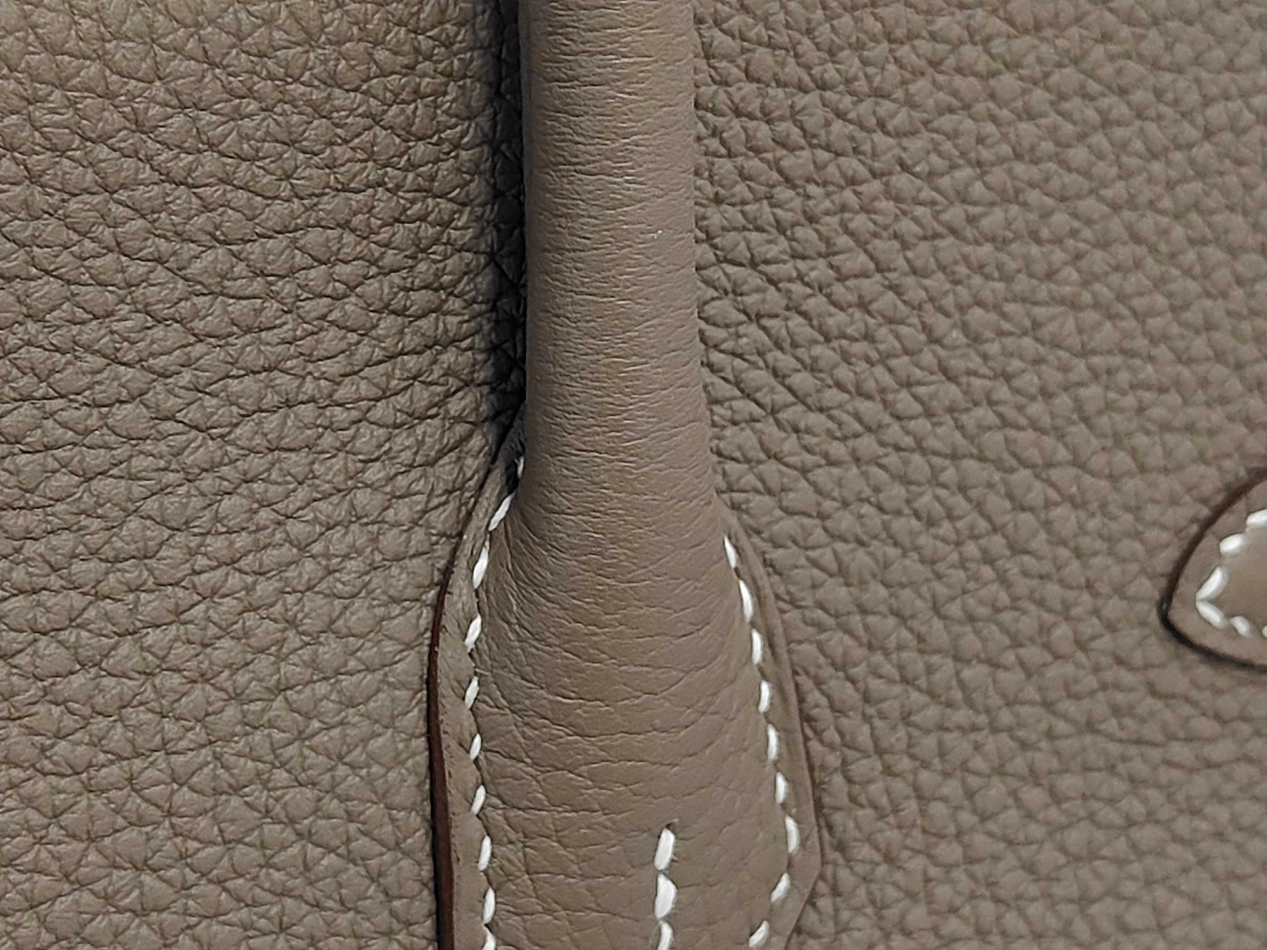 Birkin 25 Etoupe Togo Silver Hardware G Stamp Handbag — view 7