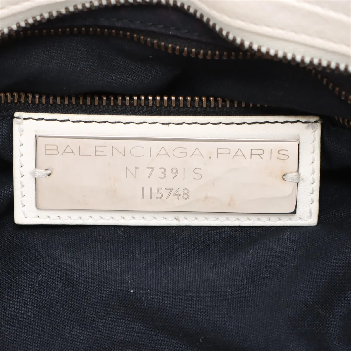 The City Leather 2WAY Handbag White 115748 with Mirror — view 11