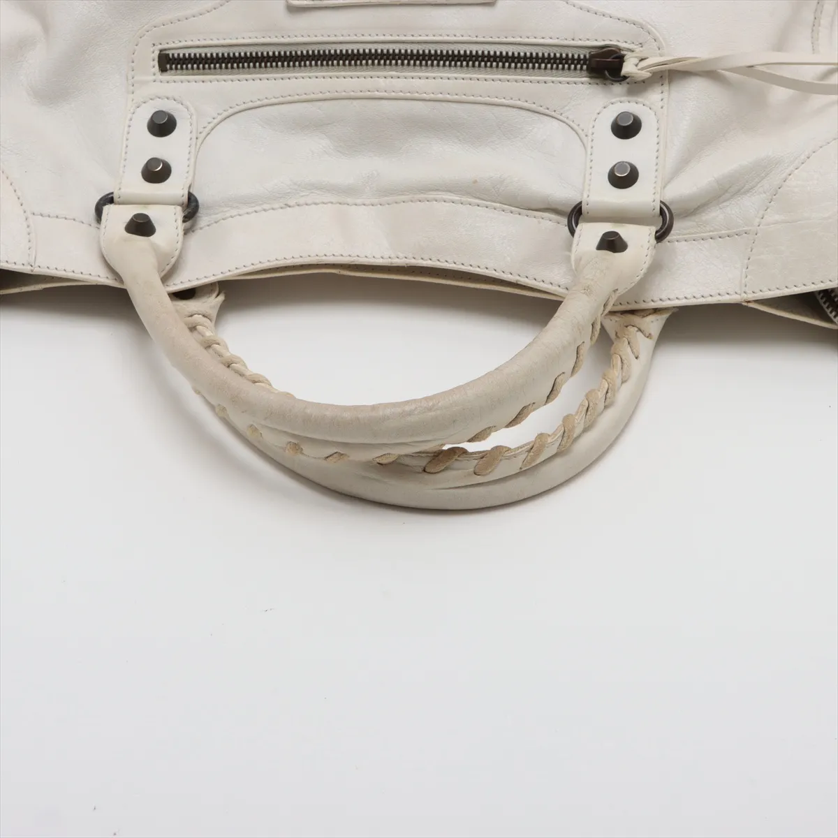 The City Leather 2WAY Handbag White 115748 with Mirror — view 5