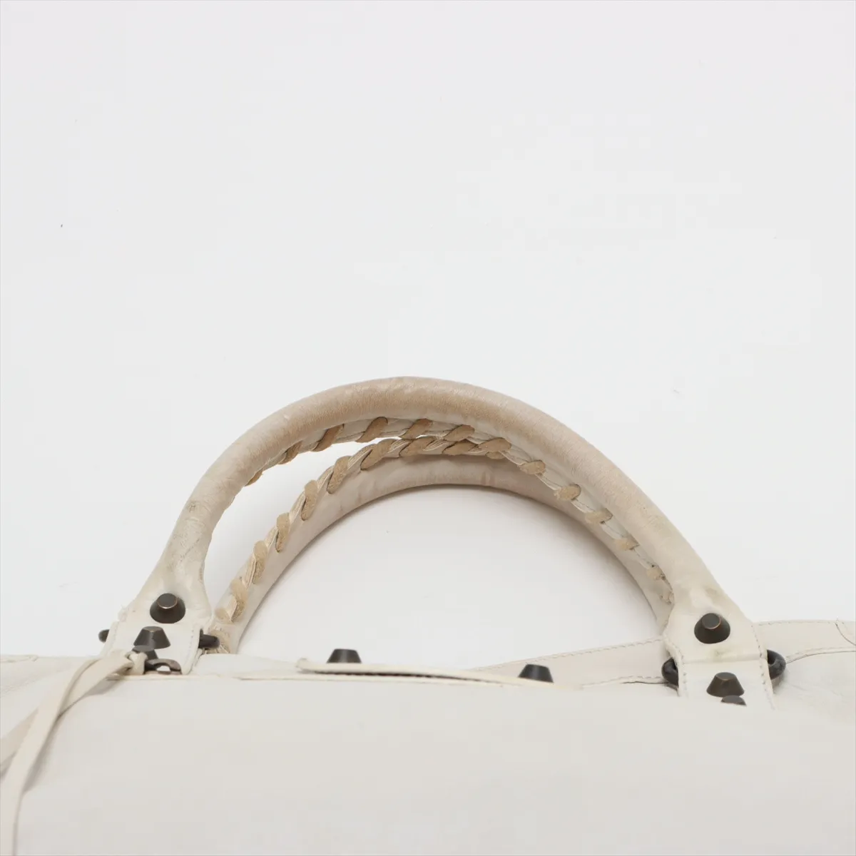 The City Leather 2WAY Handbag White 115748 with Mirror — view 6