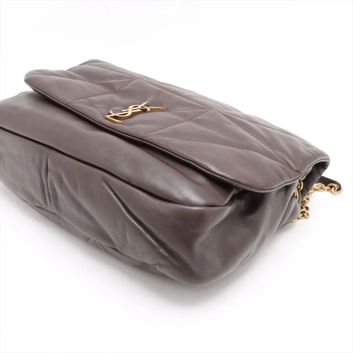Jamie Leather Chain Shoulder Bag Brown 805859 — view 3