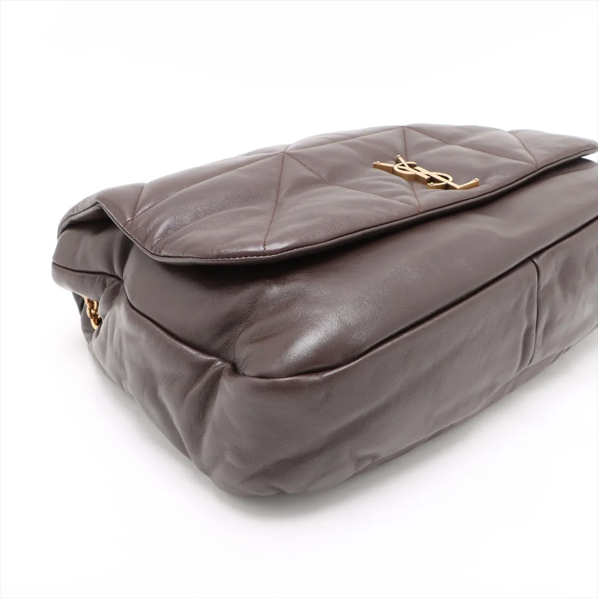 Jamie Leather Chain Shoulder Bag Brown 805859 — view 4