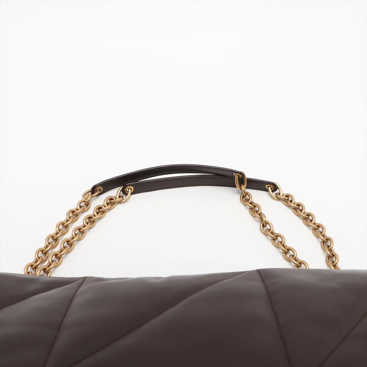 Jamie Leather Chain Shoulder Bag Brown 805859 — view 6