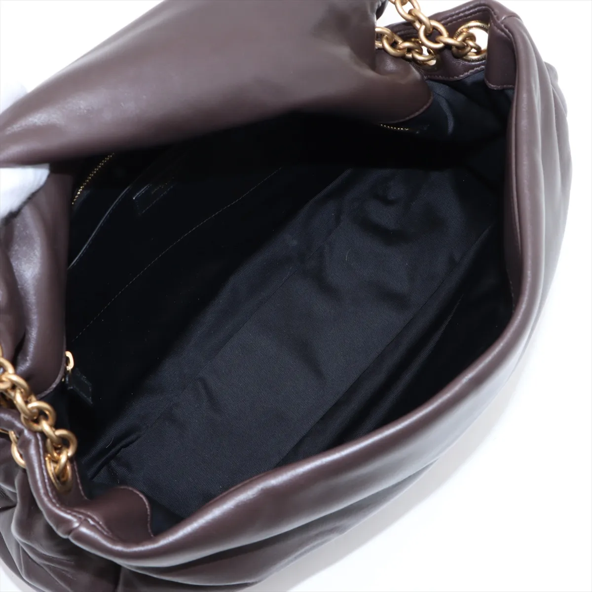 Jamie Leather Chain Shoulder Bag Brown 805859 — view 7