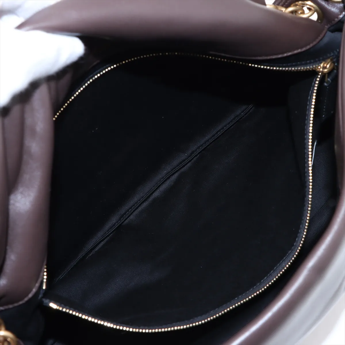 Jamie Leather Chain Shoulder Bag Brown 805859 — view 8