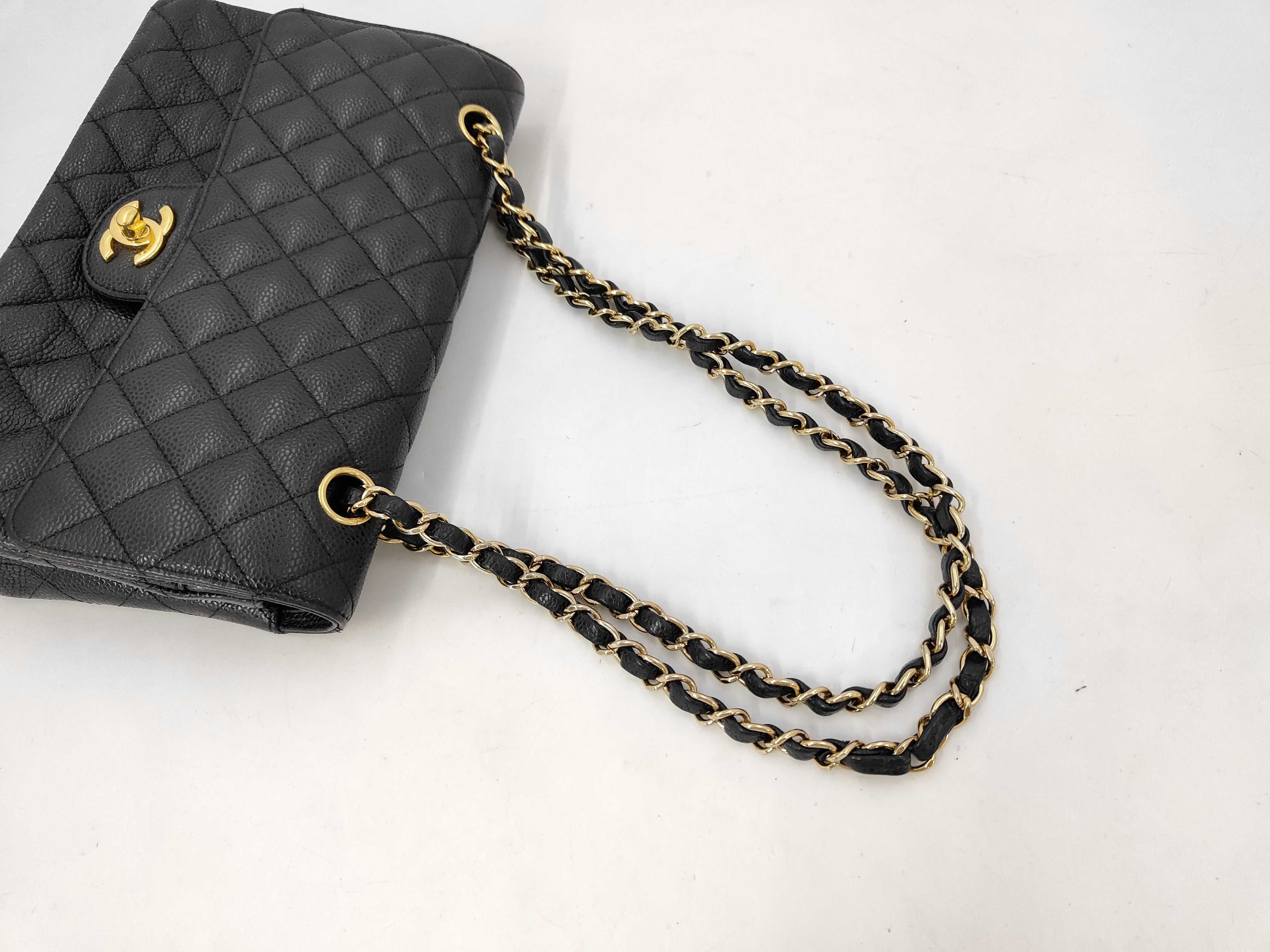 Matelassé Caviar Skin Double Flap Shoulder Bag (Serial Number 18) — view 5