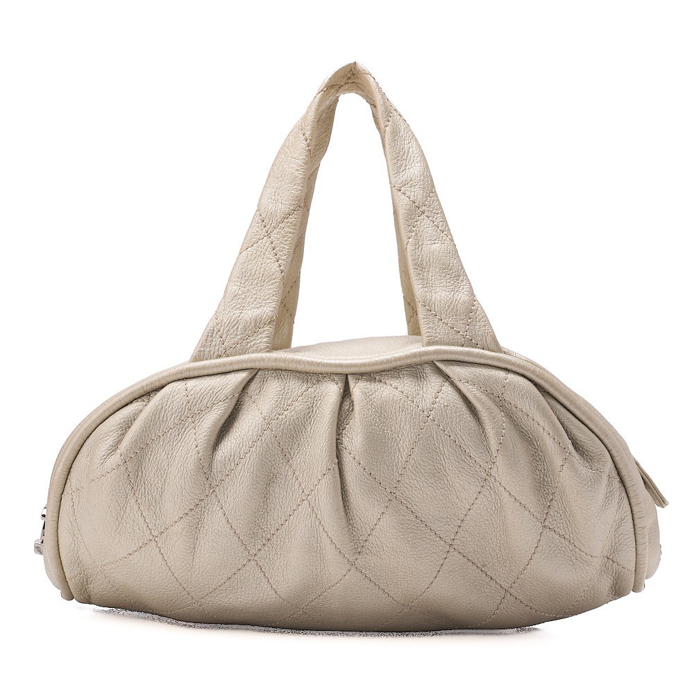 Lambskin tote bag with Coco charm, silver hardware, serial number 10s. — view 2