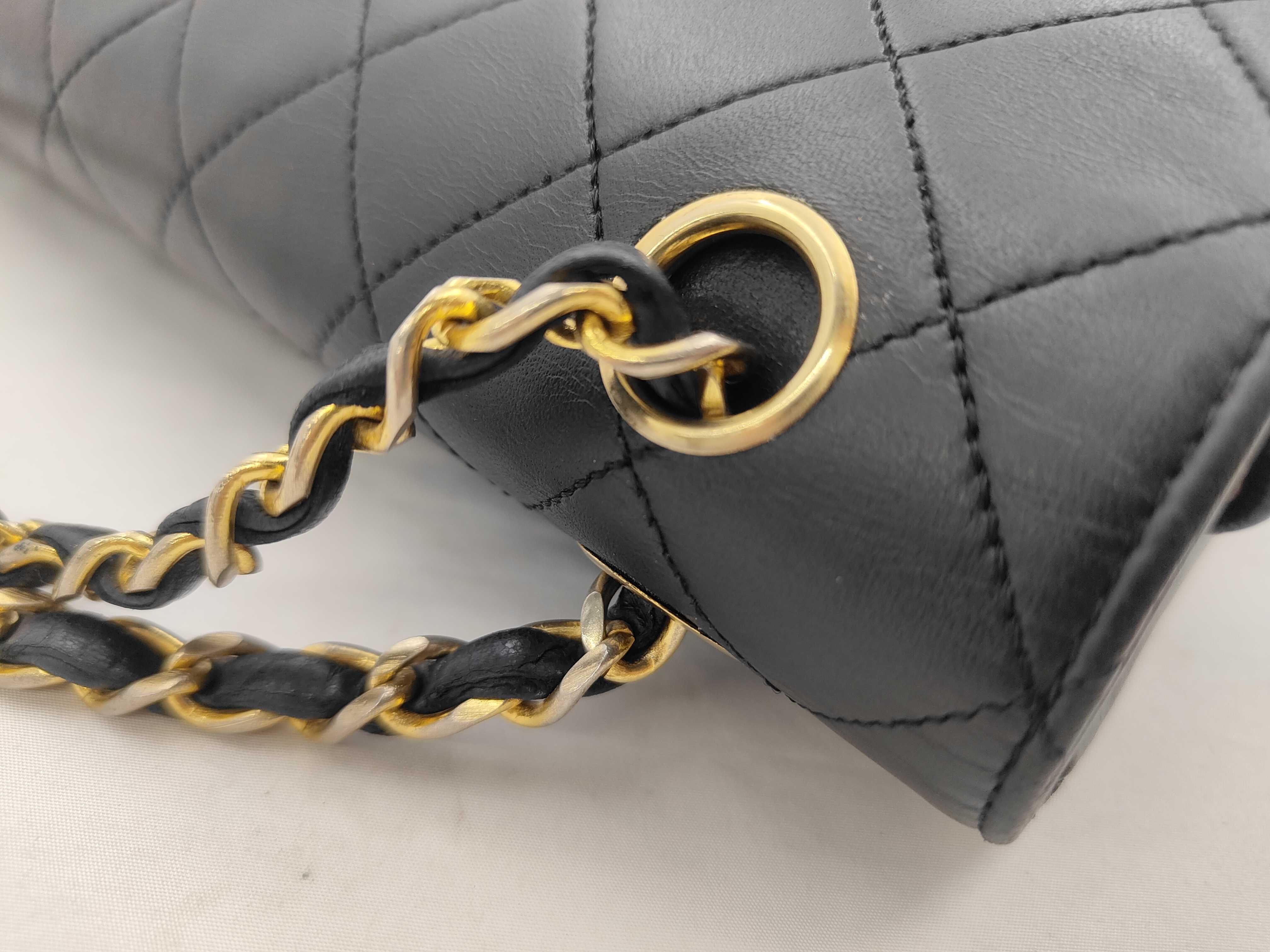Shoulder Bag, Double Flap, Rounded Bottom, Black, Item No. 0 — view 5
