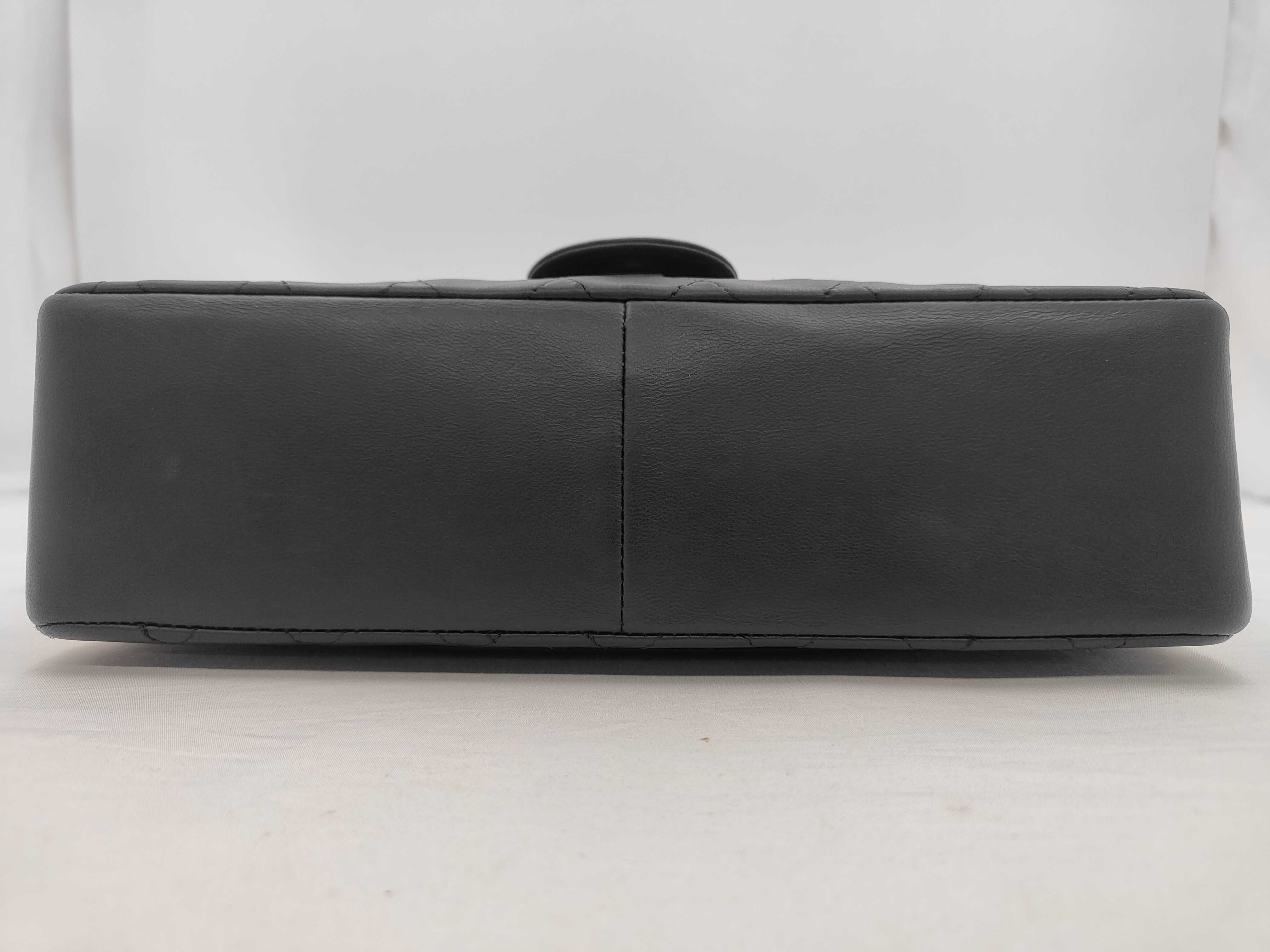 Shoulder Bag, Double Flap, Rounded Bottom, Black, Item No. 0 — view 7