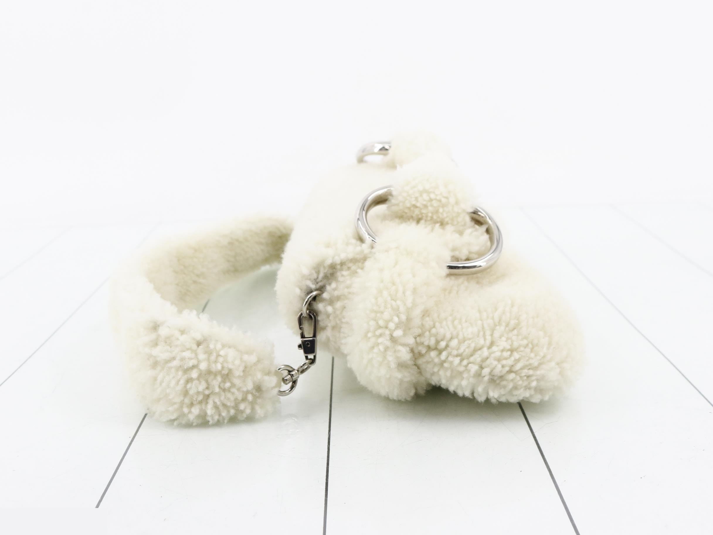 Horsebit Shoulder Bag, Shearling — view 4