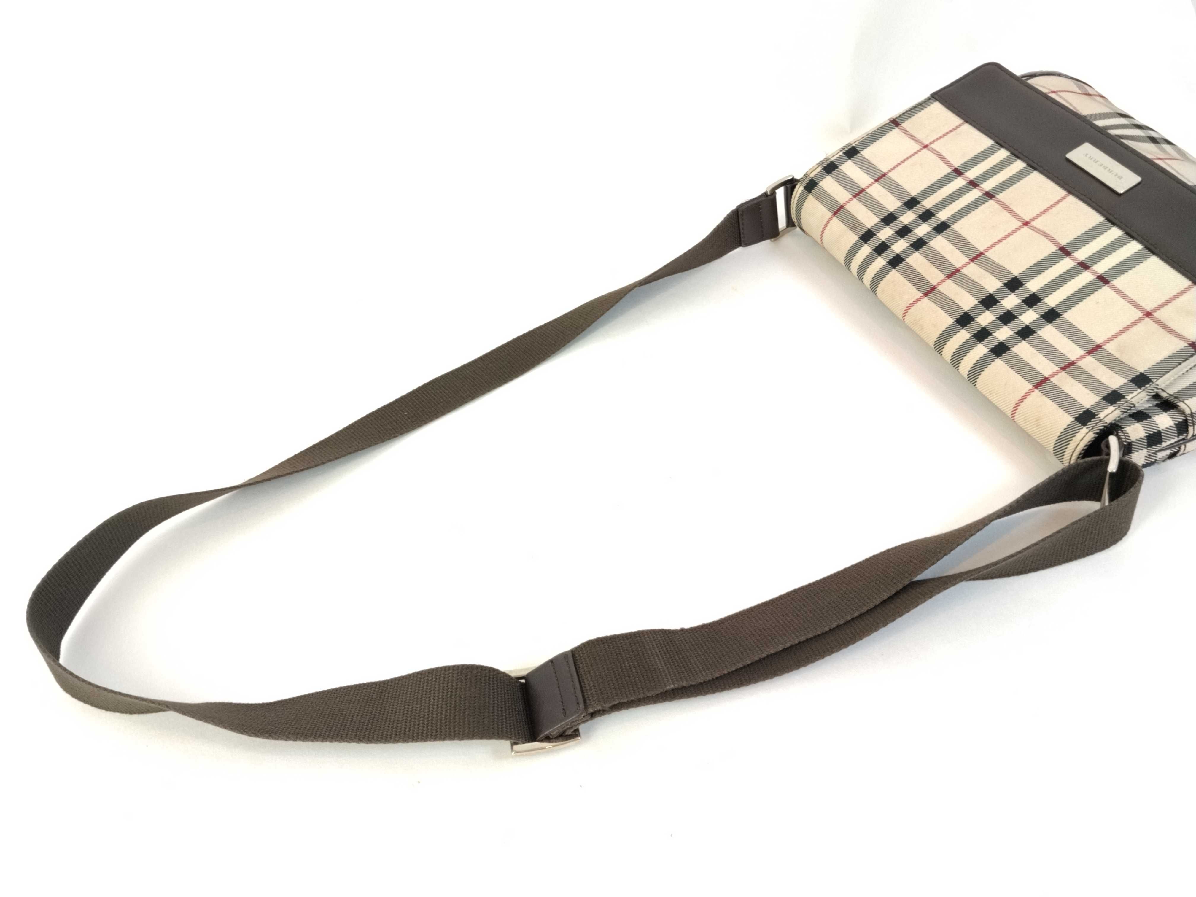 Nova Check Shoulder Bag, Beige/Brown, W29cm — view 3