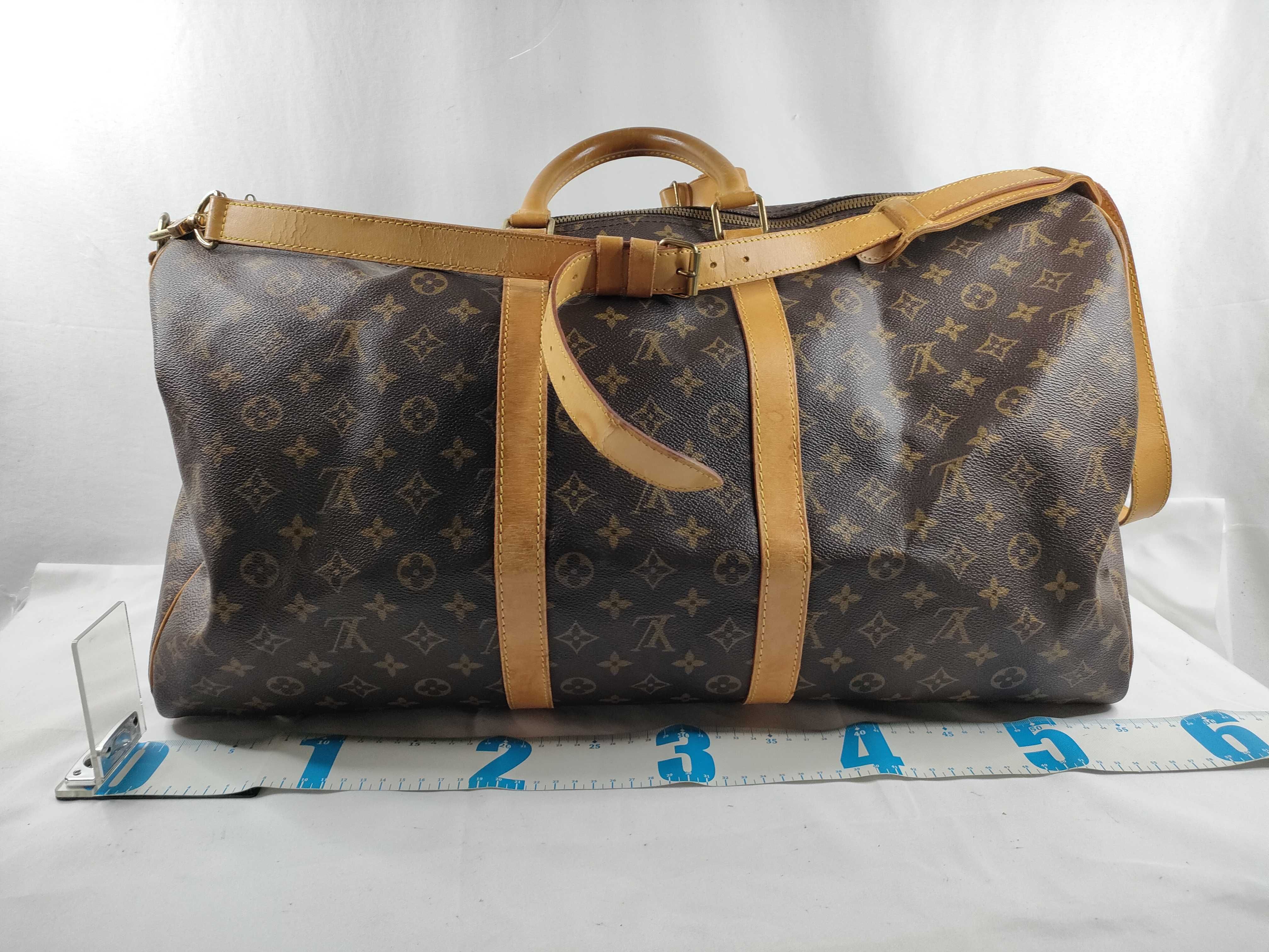 Monogram Keepall Bandoulière 55 M41414 TH0928 Brown Boston Bag — view 2