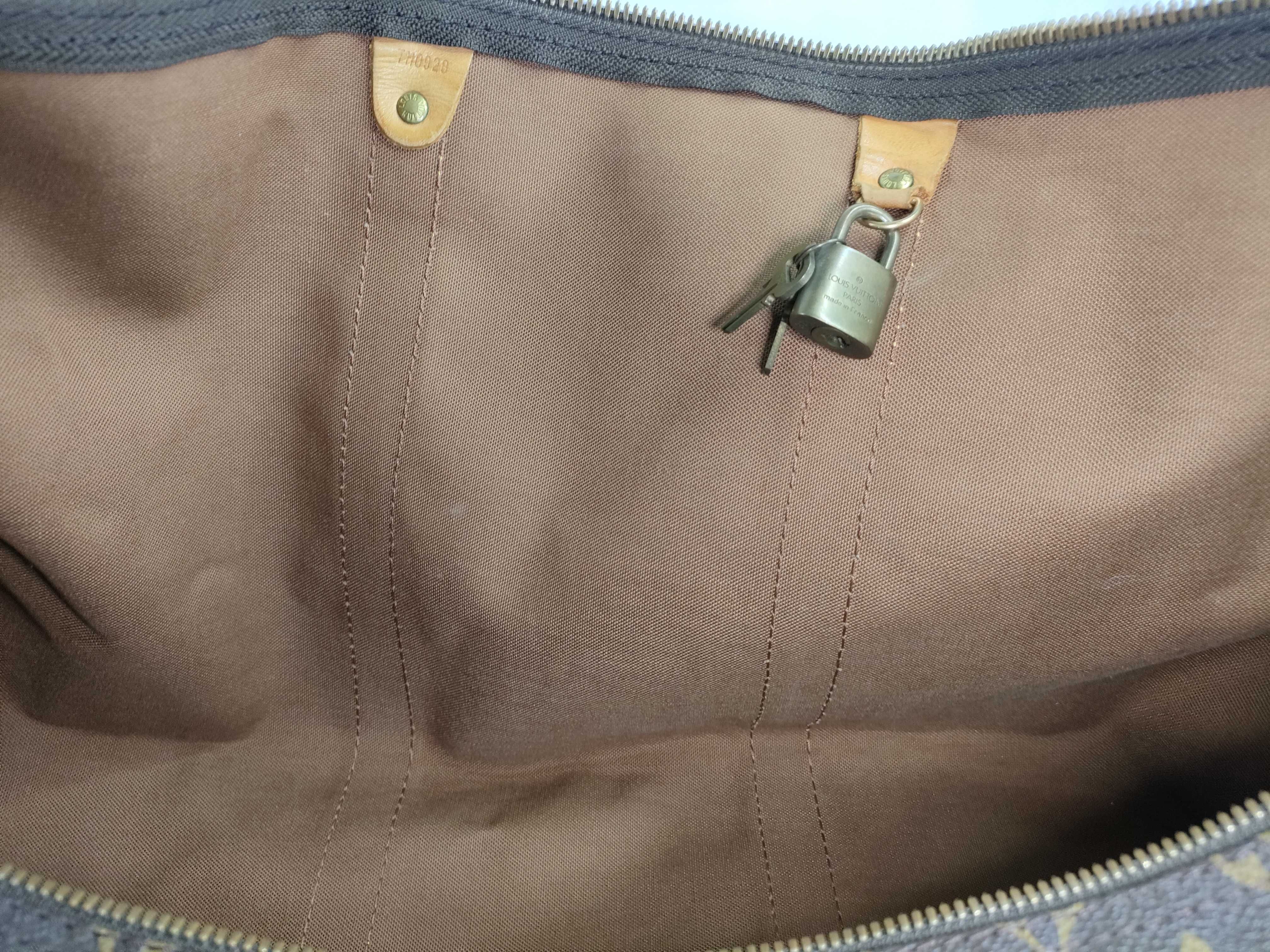 Monogram Keepall Bandoulière 55 M41414 TH0928 Brown Boston Bag — view 13