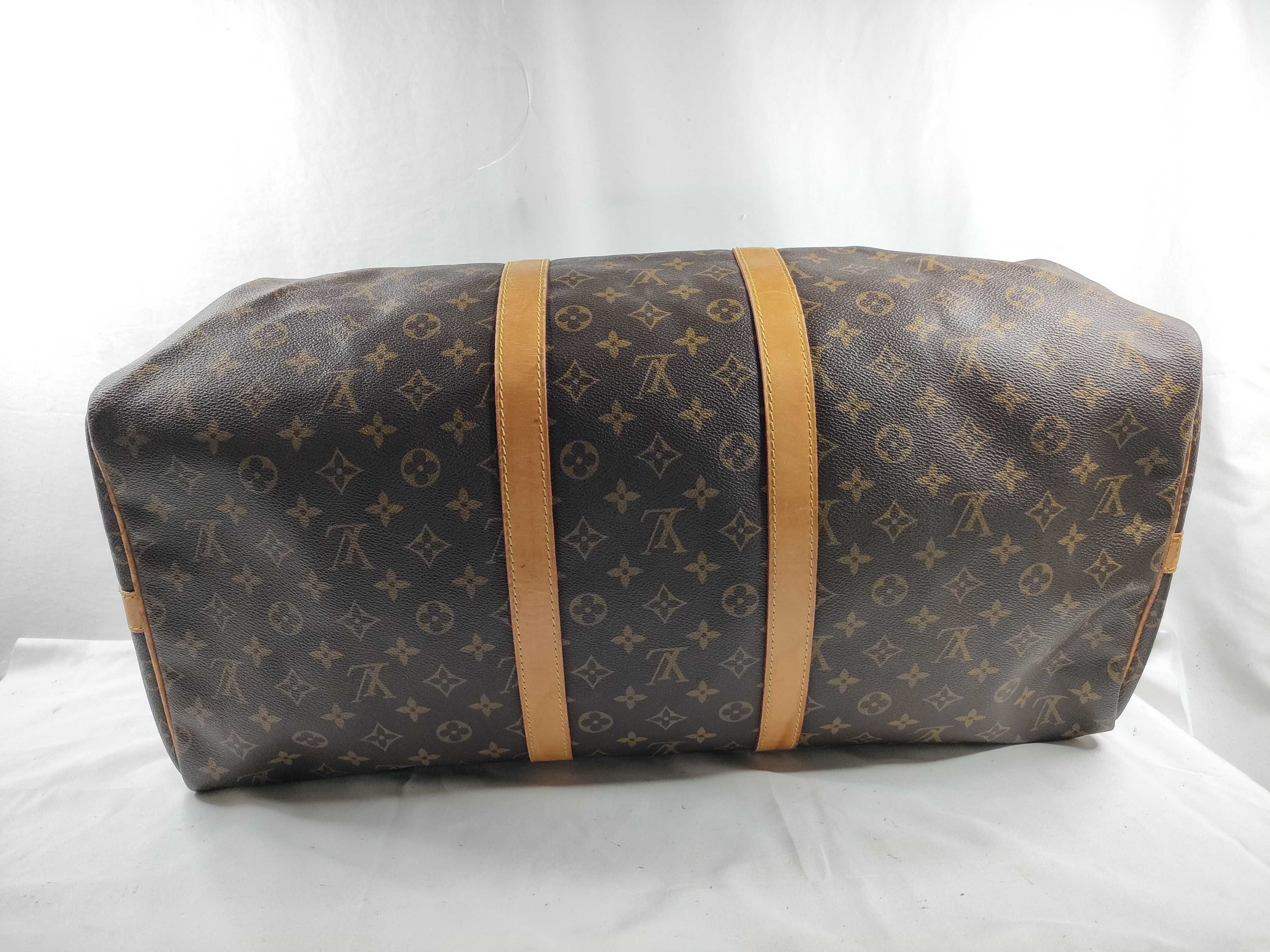 Monogram Keepall Bandoulière 55 M41414 TH0928 Brown Boston Bag — view 4