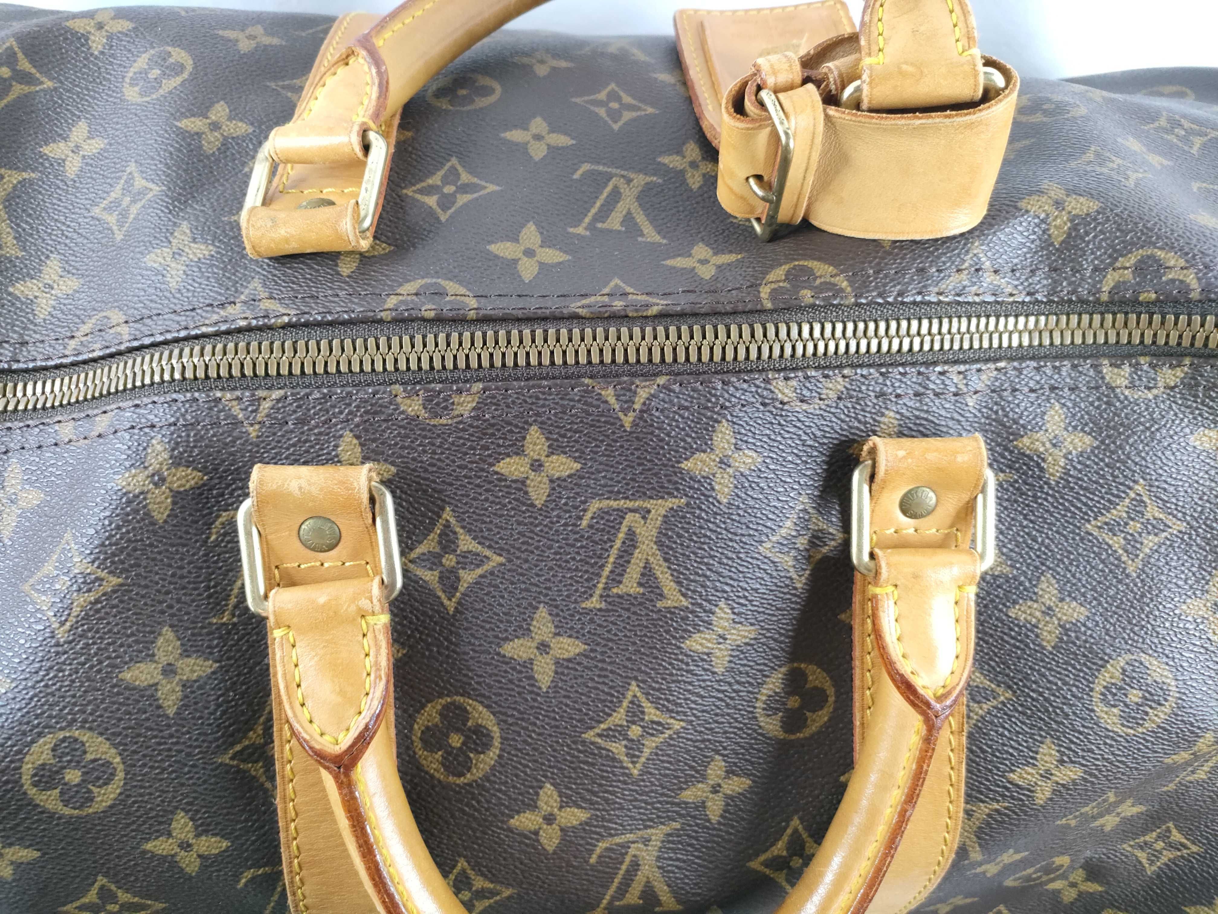 Monogram Keepall Bandoulière 55 M41414 TH0928 Brown Boston Bag — view 10