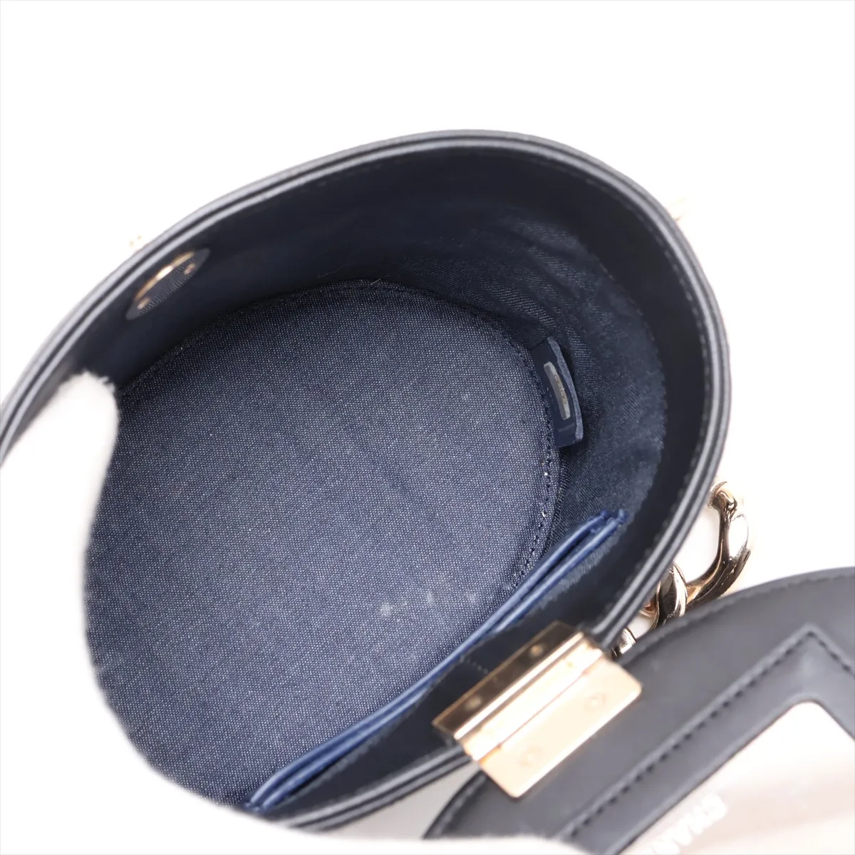 Matelassé Lambskin Chain Shoulder Bag, Black with Gold Hardware, 29260908, Serial Number 29 — view 6