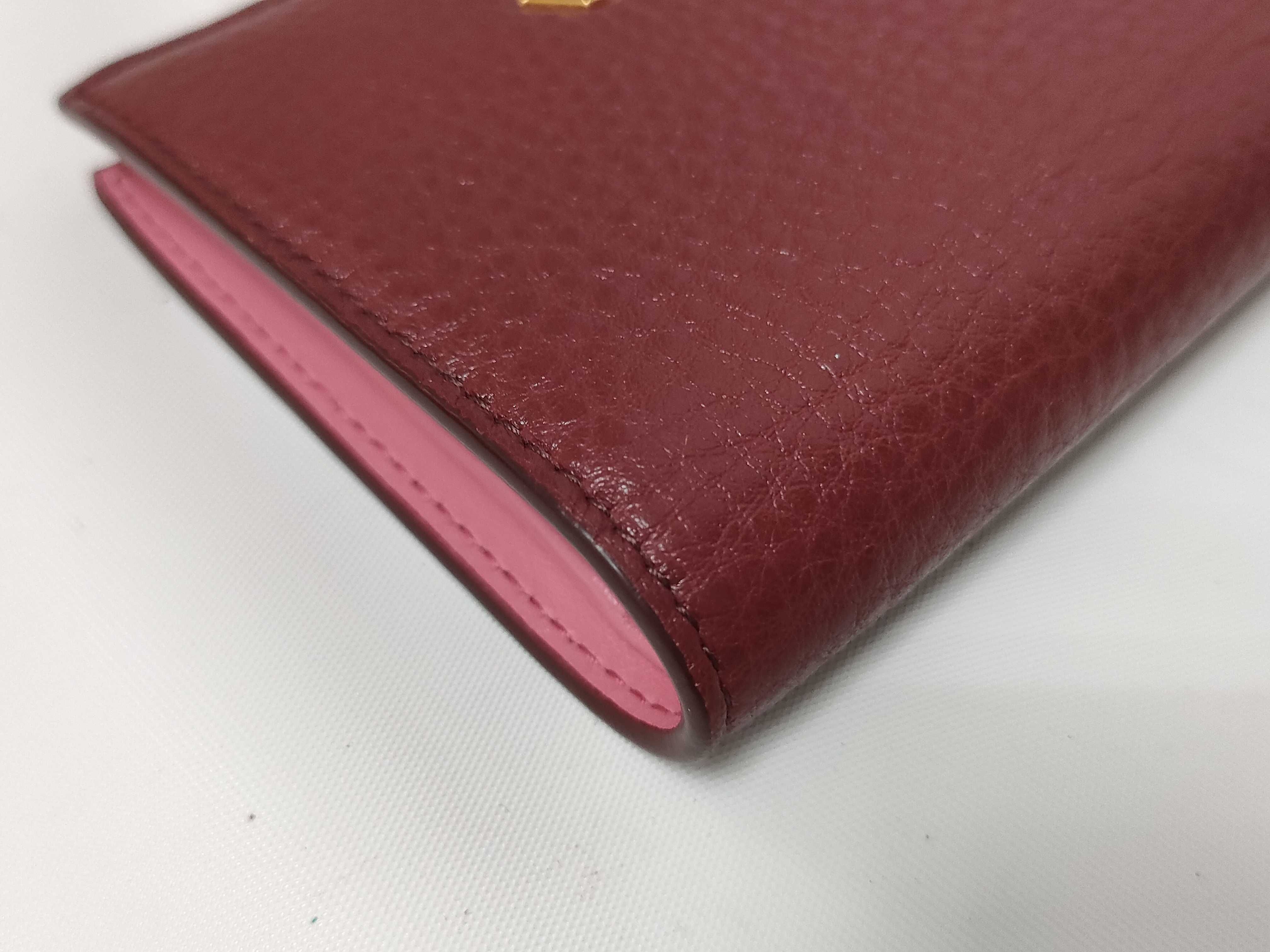 Compact Wallet, Leather, Red — view 11