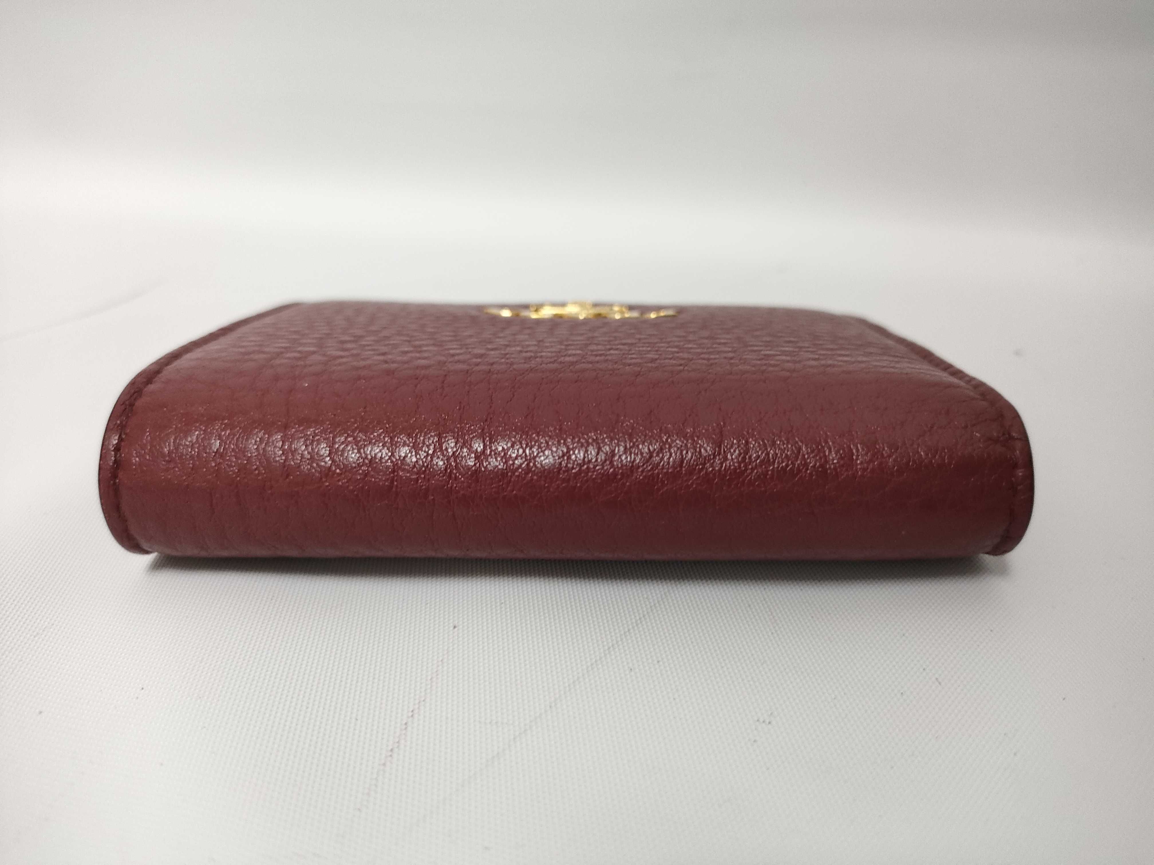 Compact Wallet, Leather, Red — view 5