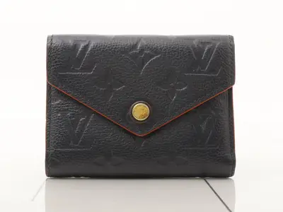 Portefeuille Victorine Marine Rouge