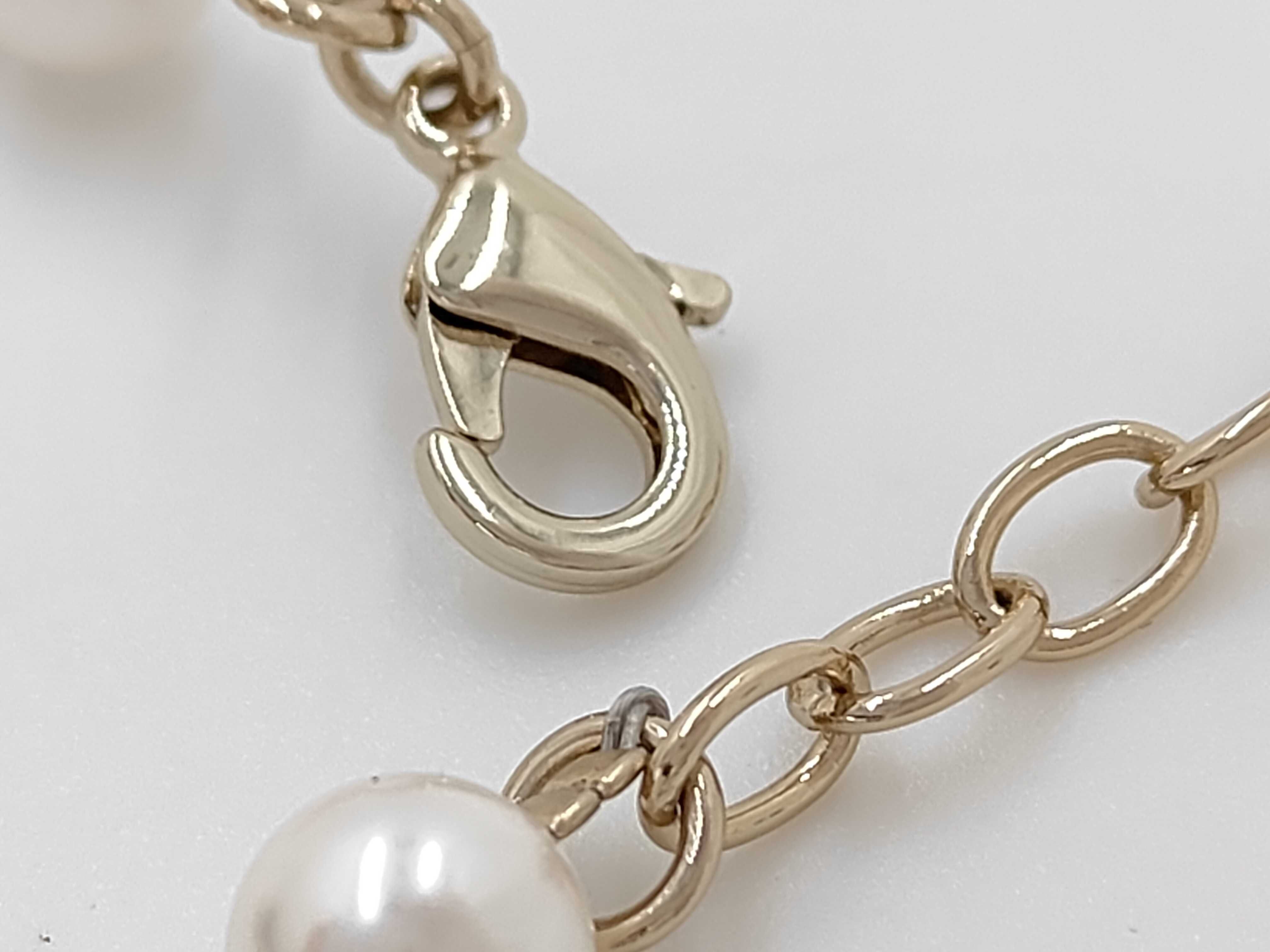 Coco Mark Logo L23B Necklace with Rhinestones and Faux Pearls — view 4