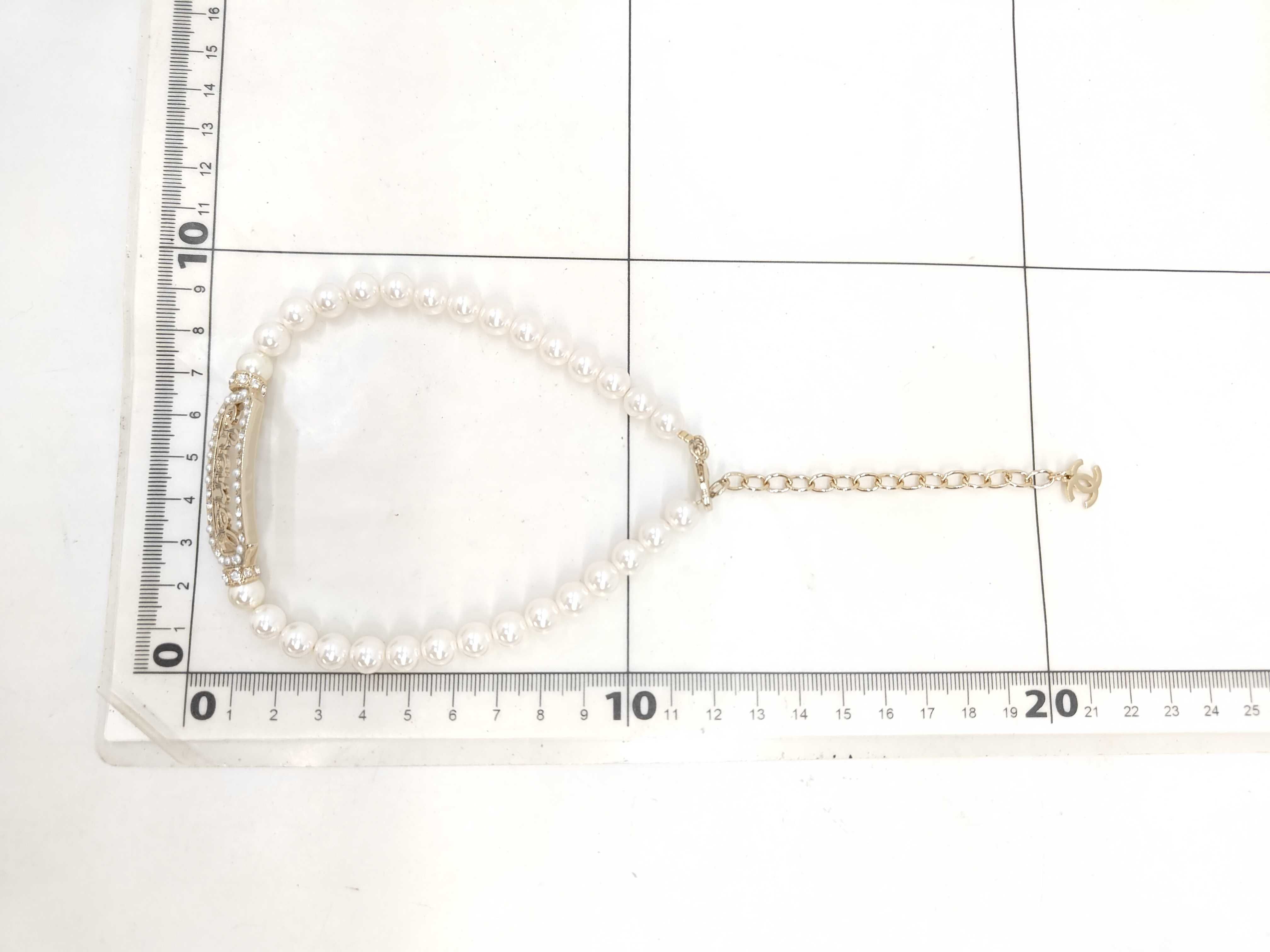 Coco Mark Logo L23B Necklace with Rhinestones and Faux Pearls — view 6